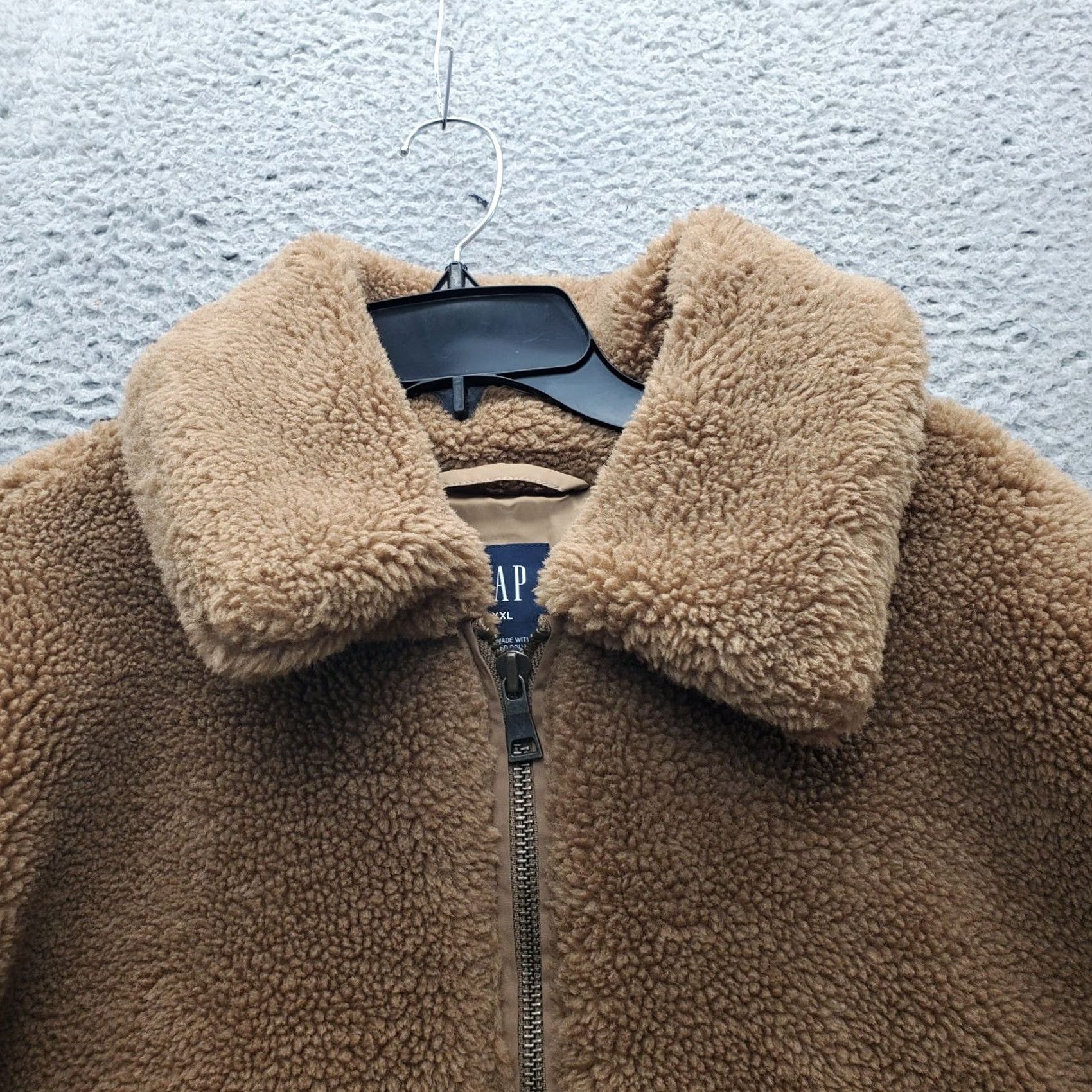 Gap Gap Teddy Bear Jacket Womens XXL Brown Lined Long Sleeve Patch Pocket Full Zip Jacket Size XXL / US 16-18 / IT 52-54 - 7 Thumbnail