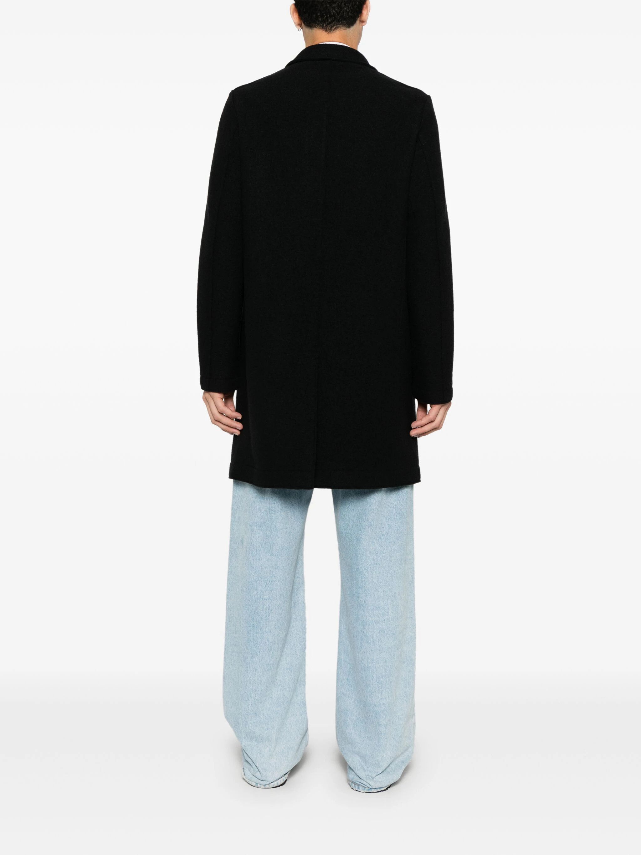 Harris Wharf London o1s22i1n1024 Single-Breasted Wool Coat in Black Size US M / EU 48-50 / 2 - 4 Thumbnail