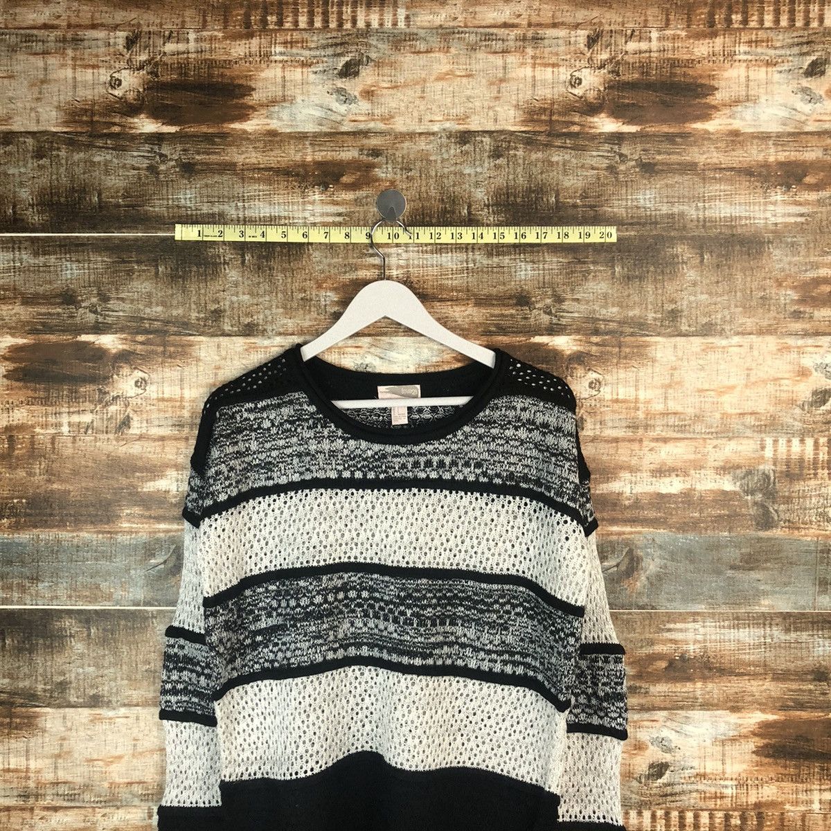 Vintage Bvet 21 Stripe Black Knitwear #A1463 Size US S / EU 44-46 / 1 - 2 Thumbnail