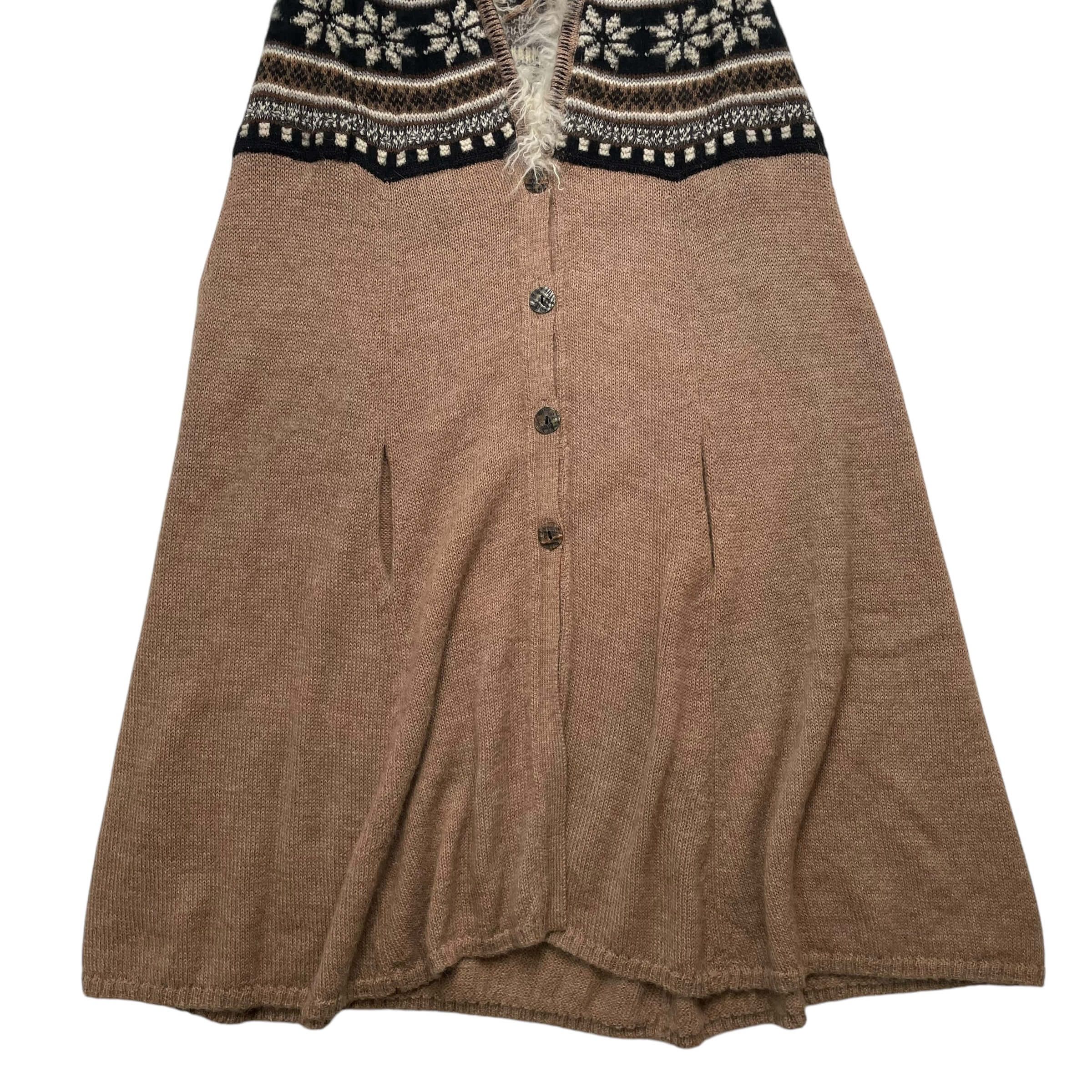 Jean Paul Gaultier 90's jean paul gaultier fair Isle mongolian lamb cape Size L / US 10 / IT 46 - 4 Thumbnail