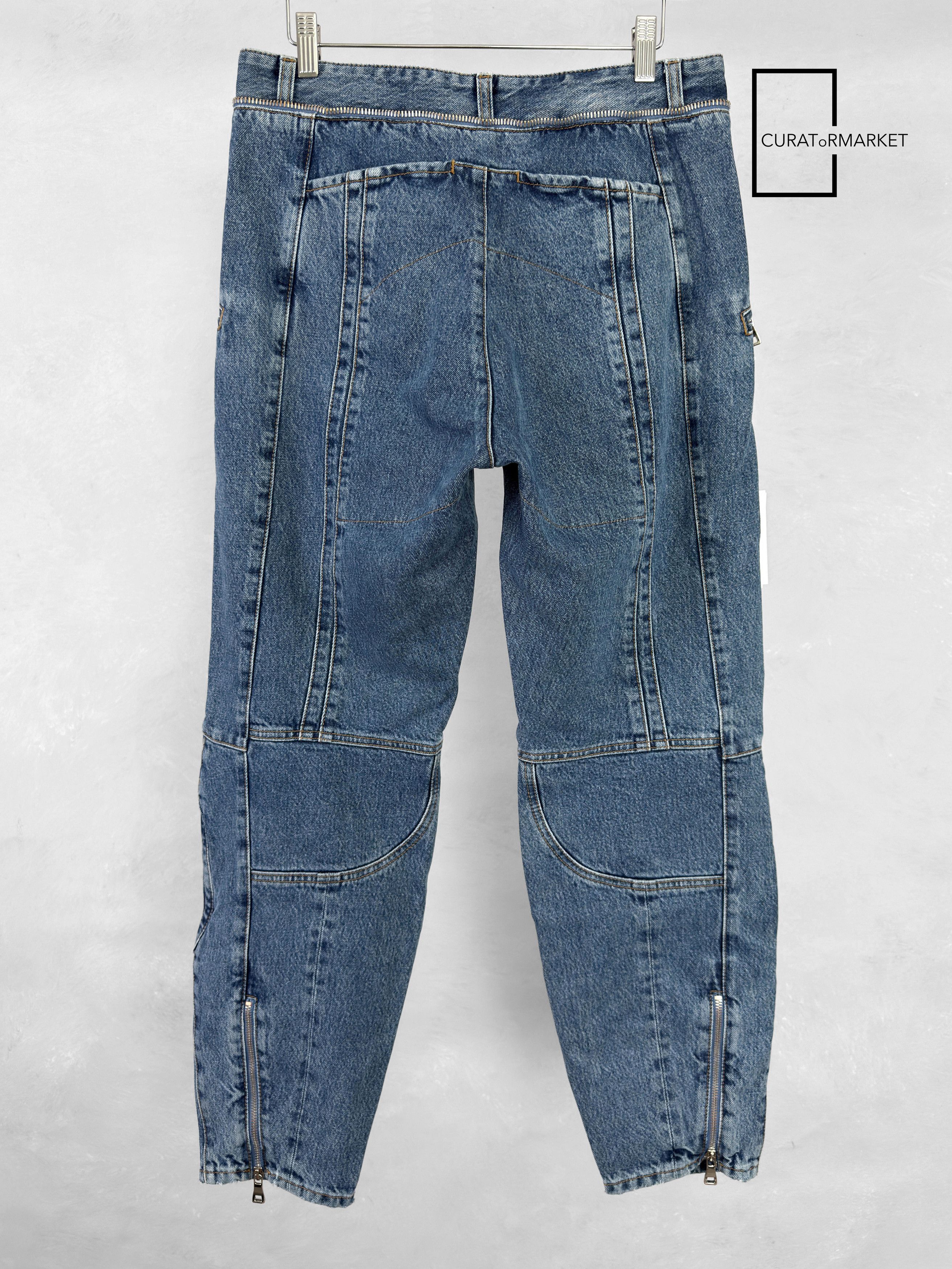 Vetements Multi Zip Embroidered Pocket Patch Biker Runway Jeans FW20 Size US 30 / EU 46 - 3 Thumbnail