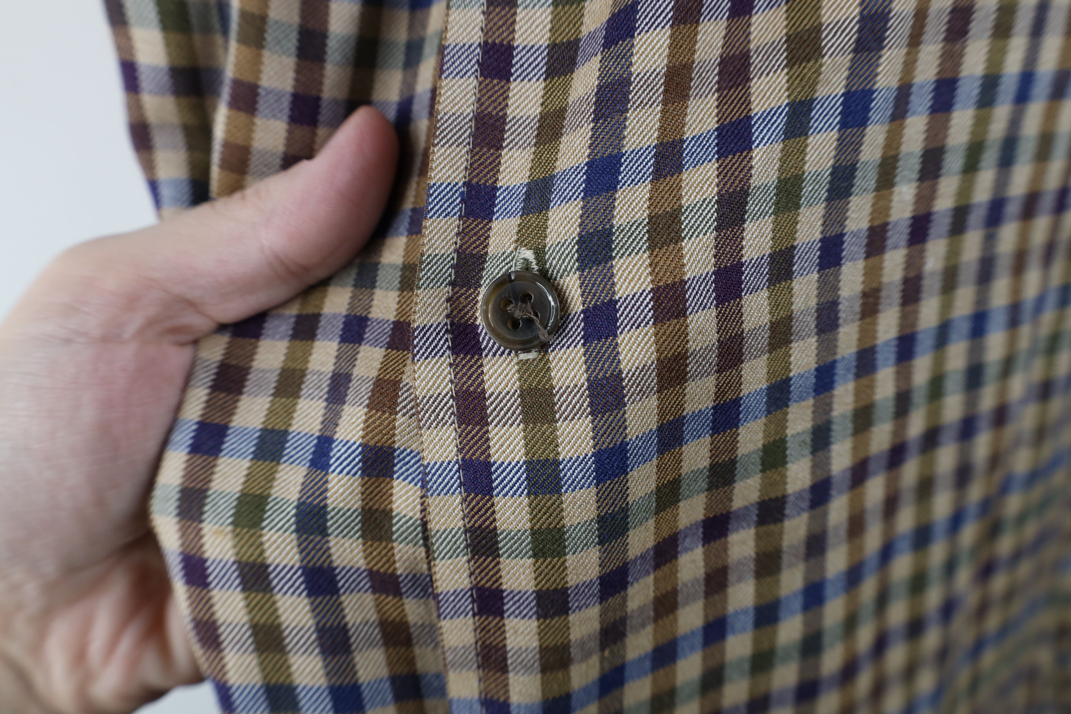 Orvis Vintage Orvis Silk Wool Blend Collared Button Shirt Plaid Size US XL / EU 56 / 4 - 5 Thumbnail