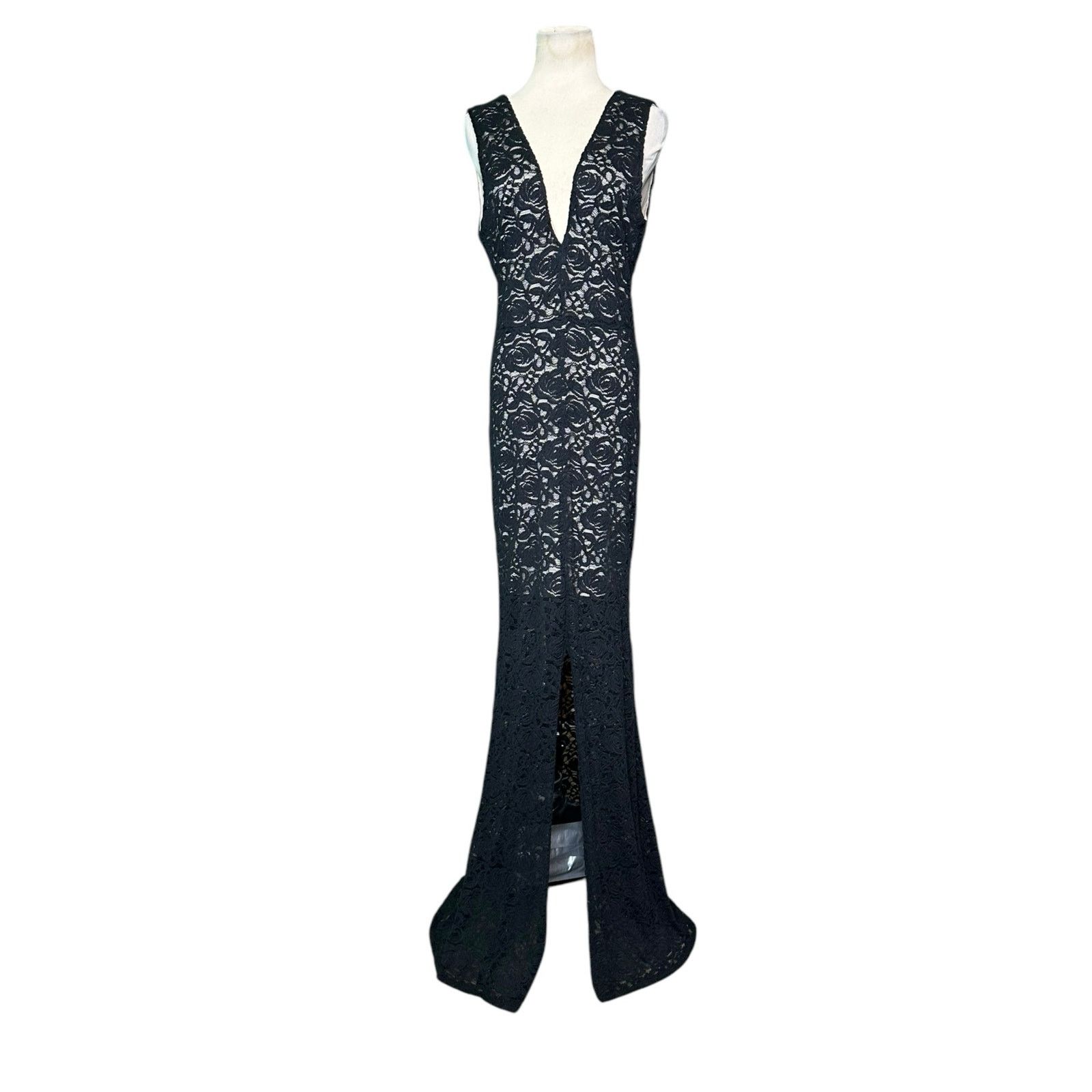 Alice + Olivia Alice + Olivia Mia Black Lace Maxi Dress size 10 Size L / US 10 / IT 46 - 13 Thumbnail