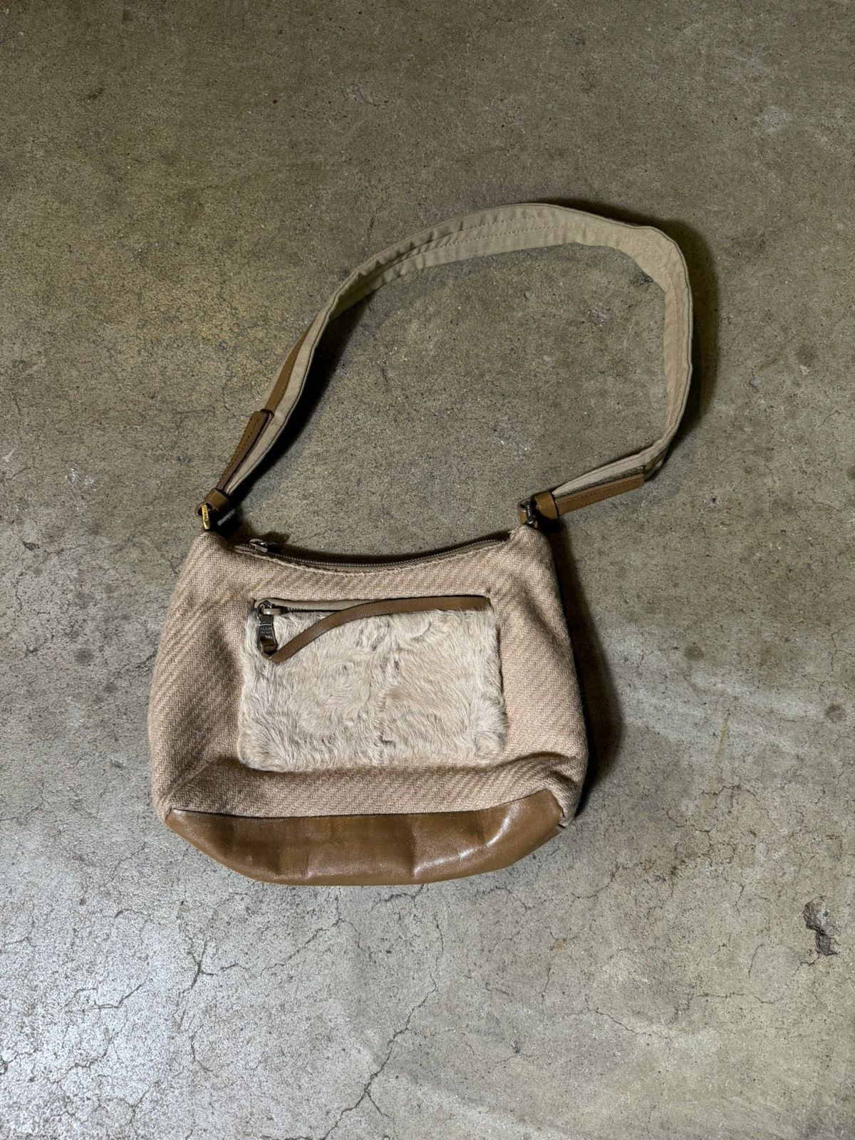 image of Prada Beige Fur Purse, Women's