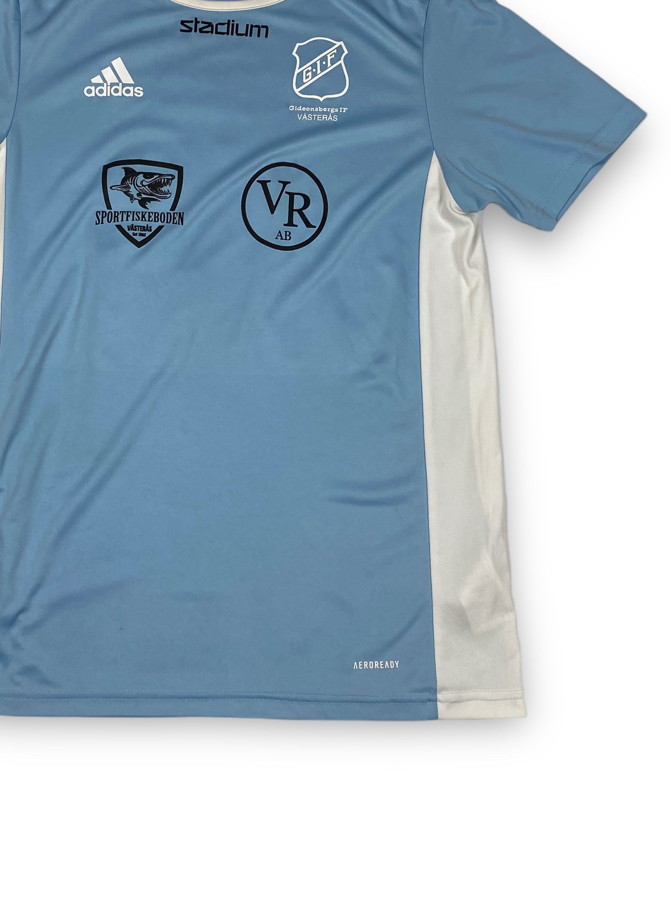 Vintage Adidas Sky Blue Many Logo GIF MCdonalds Jersey M724 Size US M / EU 48-50 / 2 - 2 Thumbnail