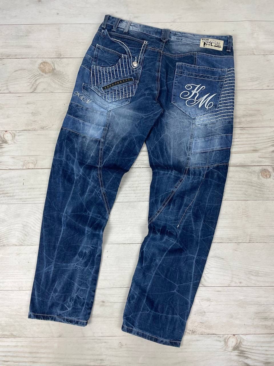 Japanese Brand Kosmo Lupo Distressed Gothic Punk Denim Jeans Japan Y2K Size US 38 / EU 54 - 1 Thumbnail