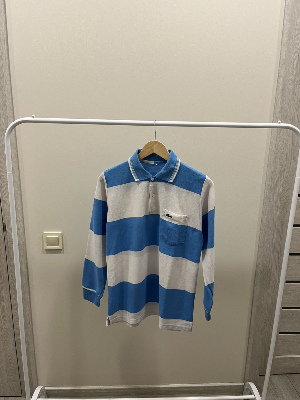 Lacoste Vintage 90s Lacoste rugby shirt Blue White Size US M / EU 48-50 / 2 - 1 Thumbnail