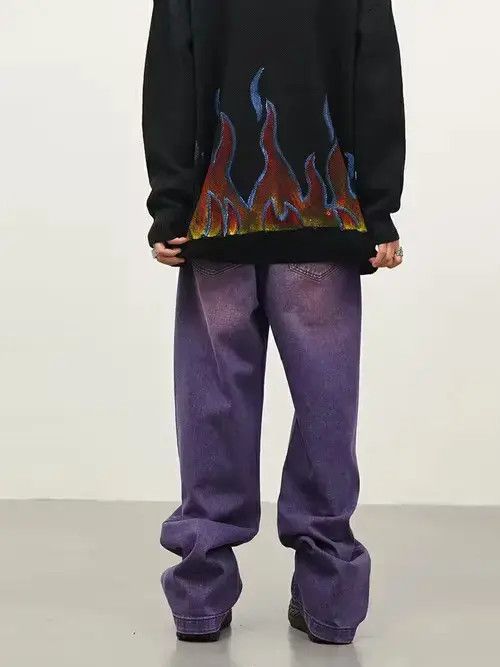 Designer × Japanese Brand × Jean hiphop baggy faded distressed jeans Size US 32 / EU 48 - 3 Thumbnail