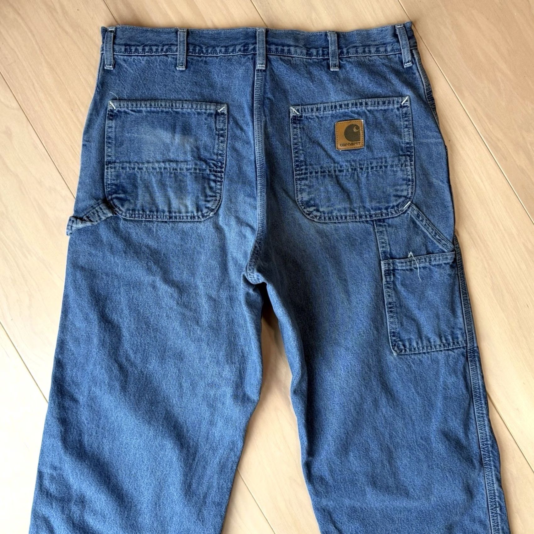 Carhartt VINTAGE Carhartt Carpenter Pants Denim 36 Blue Flannel Lined Workwear Mens 90s Southwestern USA Size US 36 / EU 52 - 6 Thumbnail