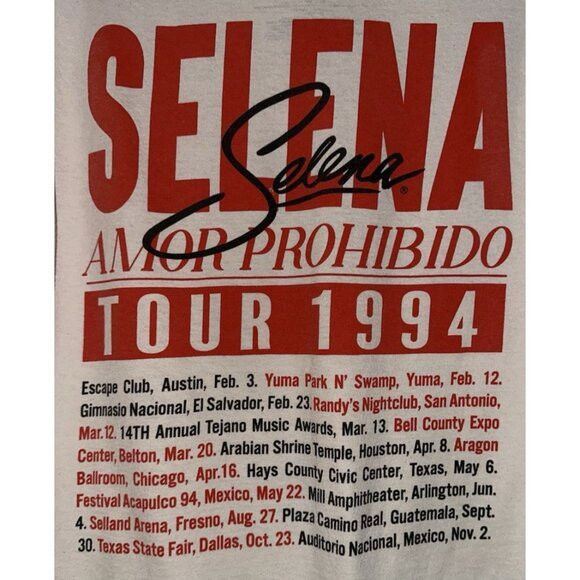 Band Tees Vintage Selena Quintanilla Concert tour 1994 Size US XL / EU 56 / 4 - 4 Thumbnail