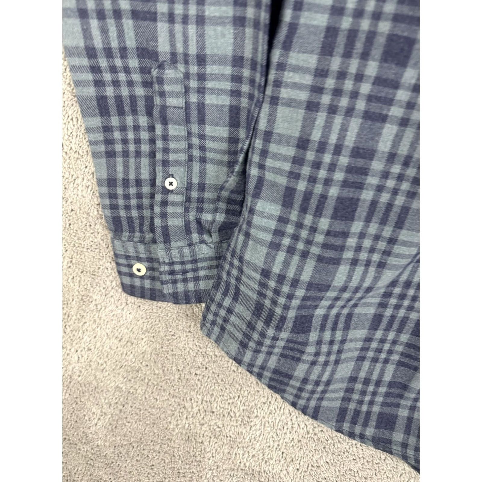 Vintage Mason James Shirt Mens Medium Blue Plaid Flannel Button Front Long Sleeve Size US M / EU 48-50 / 2 - 2 Thumbnail