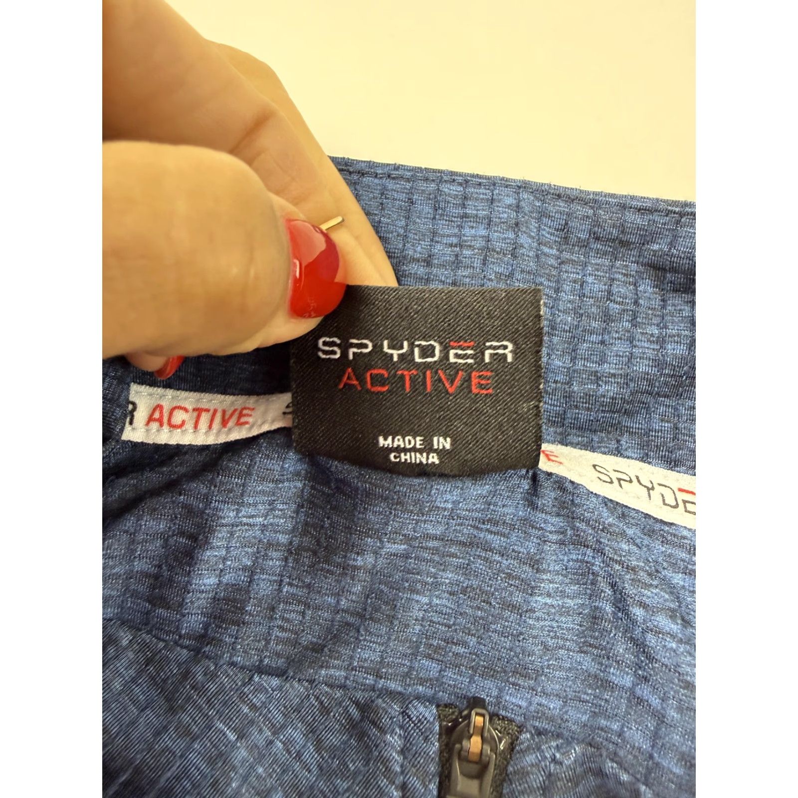 Spyder Spyder Active Pullover Mens XL Blue Quarter Zip Long Sleeve Shirt Athletic Size US XL / EU 56 / 4 - 4 Thumbnail