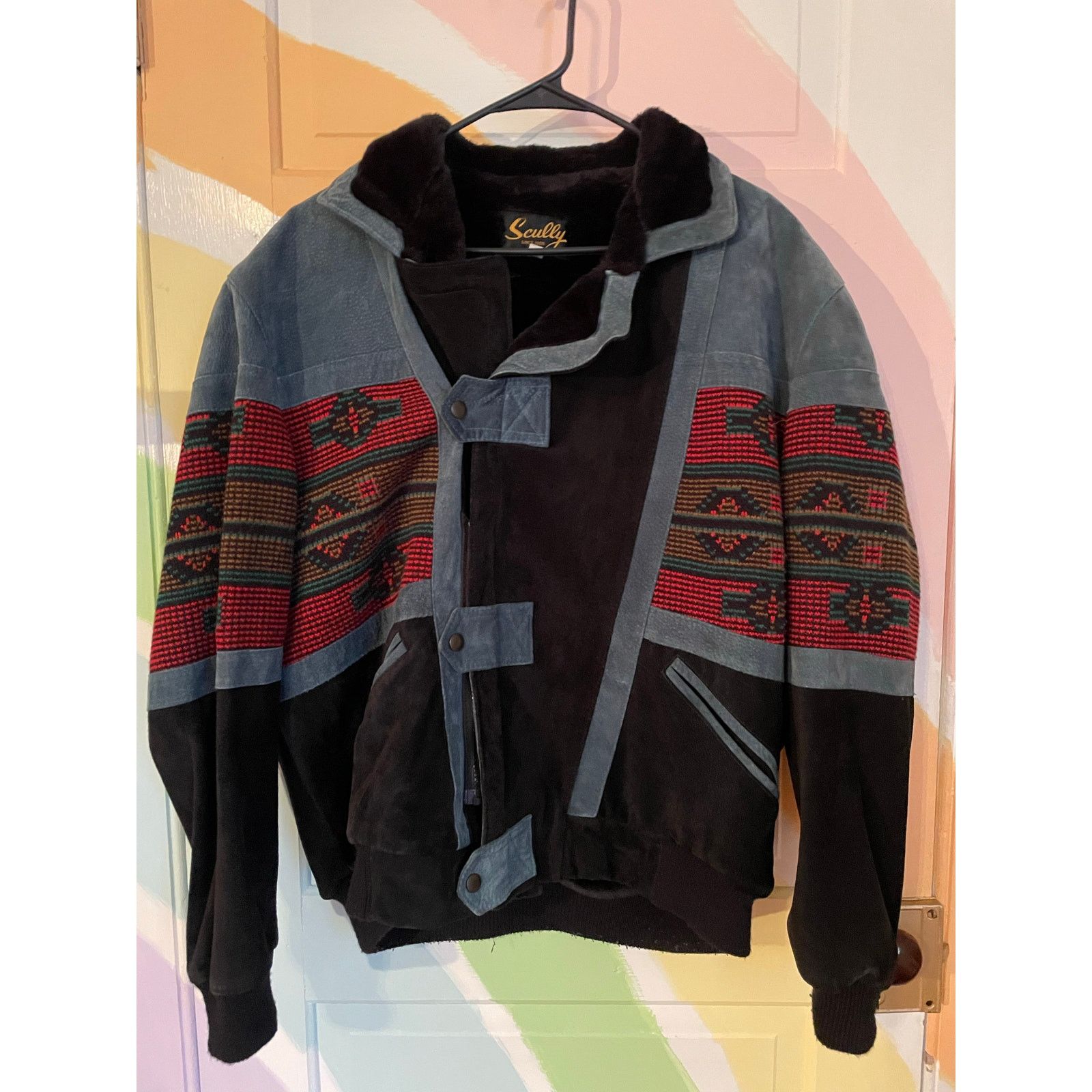 Scully Vintage Scully Southwestern Bomber Jacket L Suede Faux Fur Size US L / EU 52-54 / 3 - 2 Thumbnail