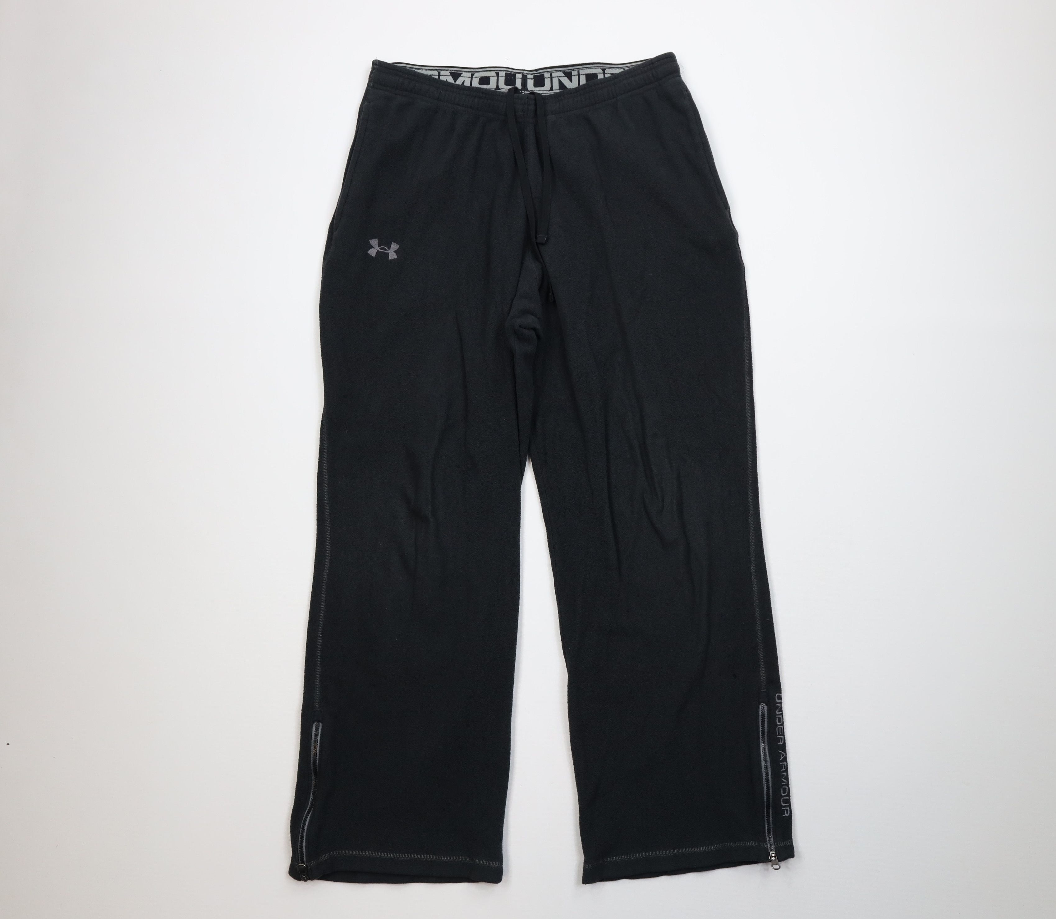 Under Armour Vintage Under Armour Spell Out Wide Leg Fleece Pants Black Size US 36 / EU 52 - 1 Thumbnail