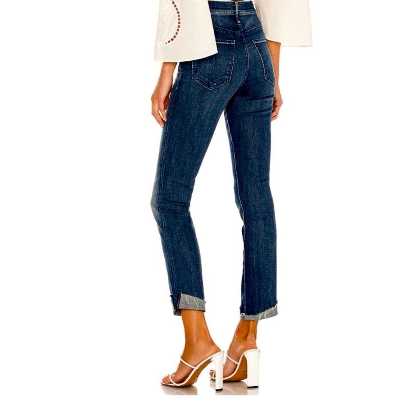 MOTHER Mother Cropped Blue Denim Jeans | Size 27 Size 27" / US 4 / IT 40 - 8 Thumbnail