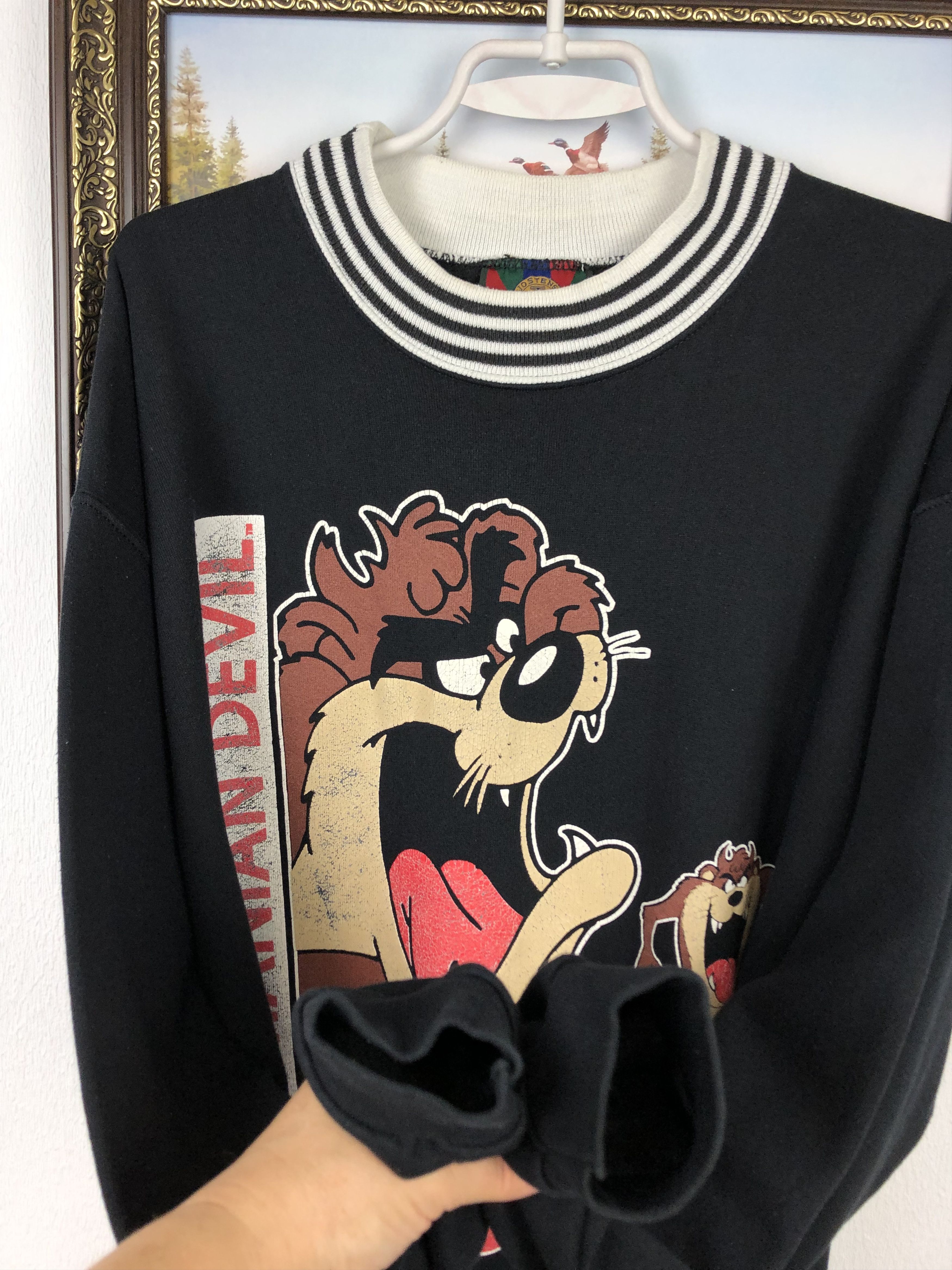 Vintage Vintage Warner Bros Taz Tasmanian Devil Sweatshirt Crewneck Size US L / EU 52-54 / 3 - 6 Thumbnail