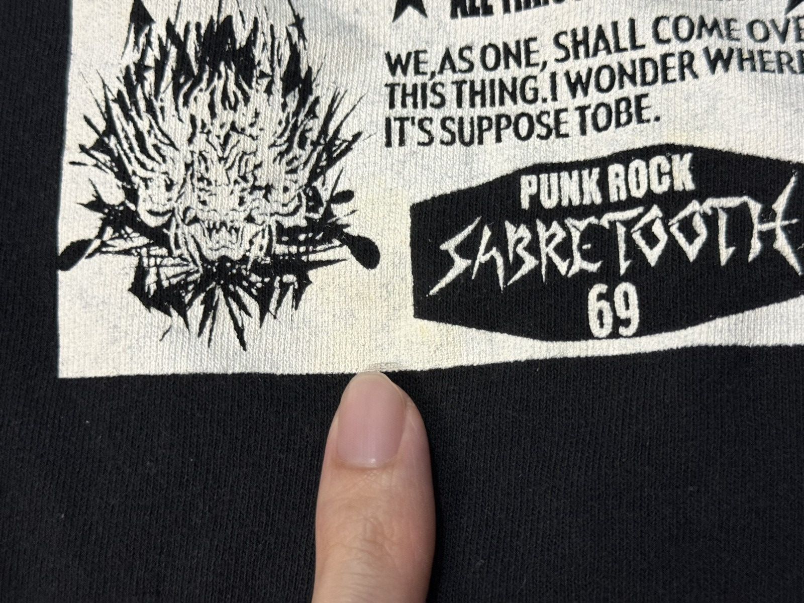 Japanese Brand Vintage 90s Punk Rock Sabretooth T Shirt Size US L / EU 52-54 / 3 - 8 Thumbnail