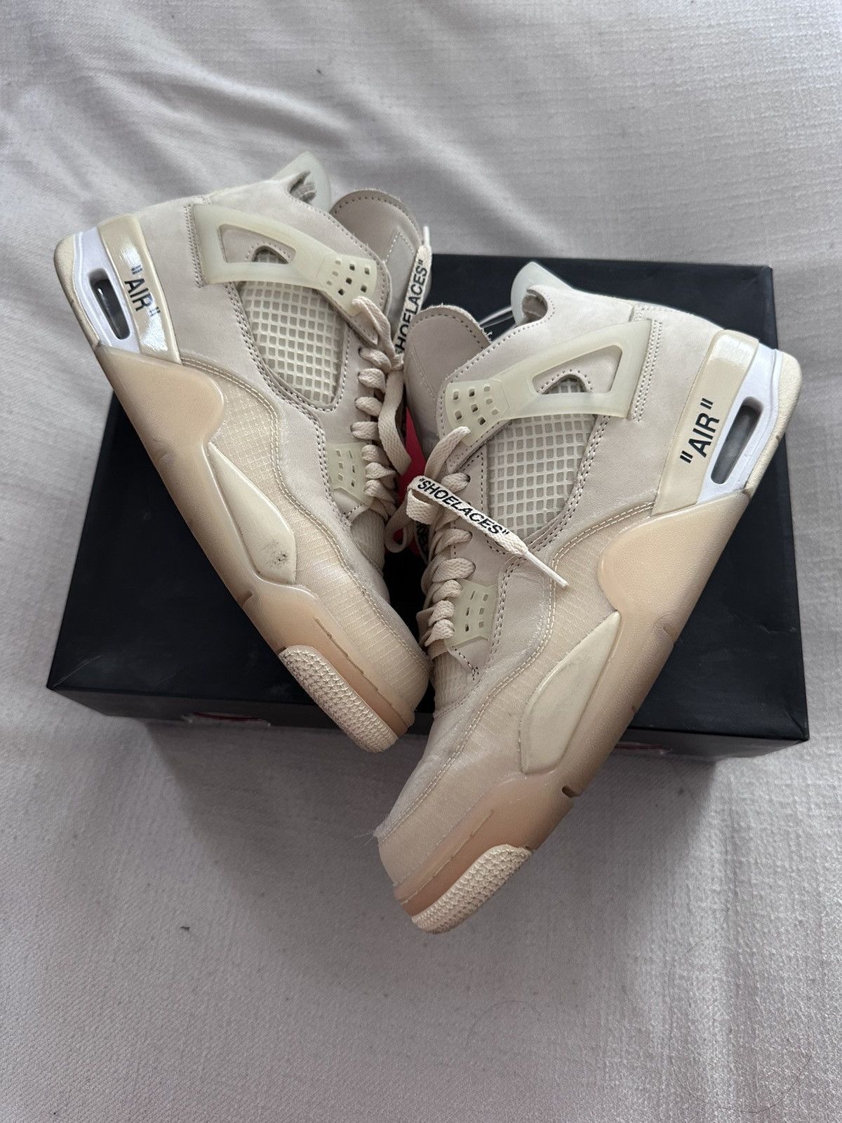 Jordan Brand Nike Off White Off White Air Jordan 4 Sail Size 9.5 Grailed