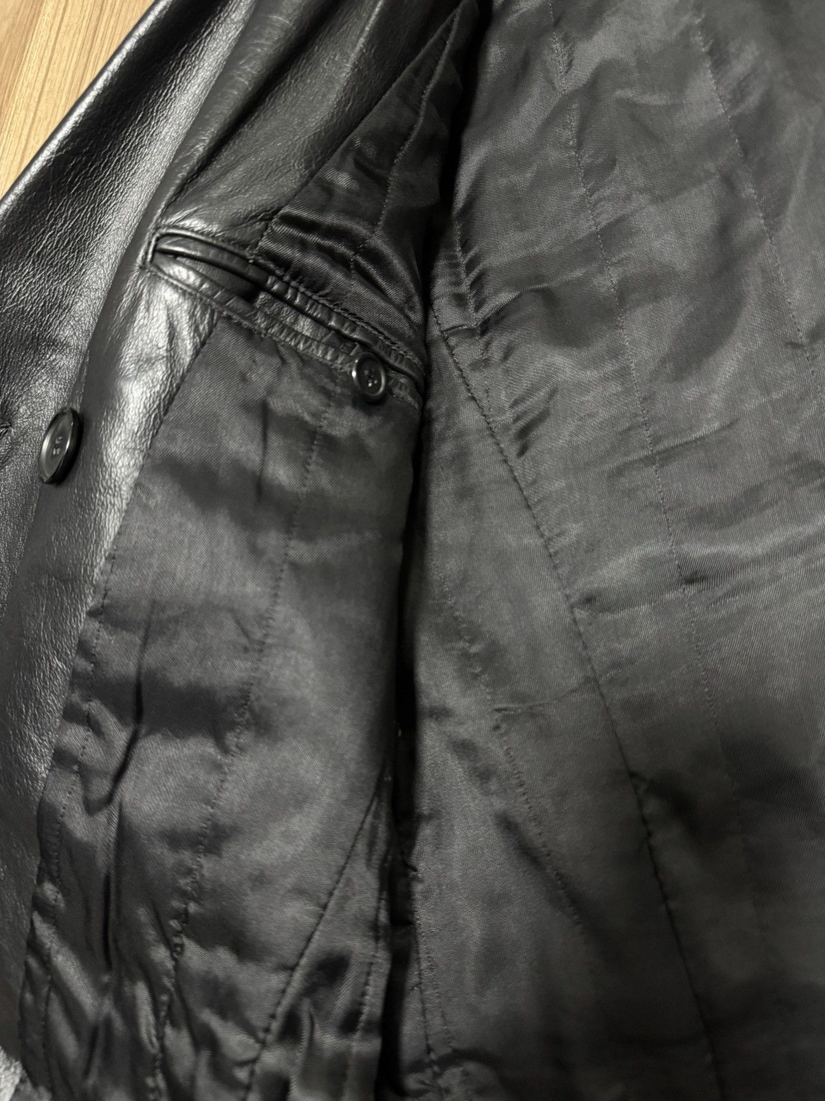 Helmut Lang Helmut Lang AW97 Double Breasted Leather Jacket Size US XS / EU 42 / 0 - 11 Thumbnail