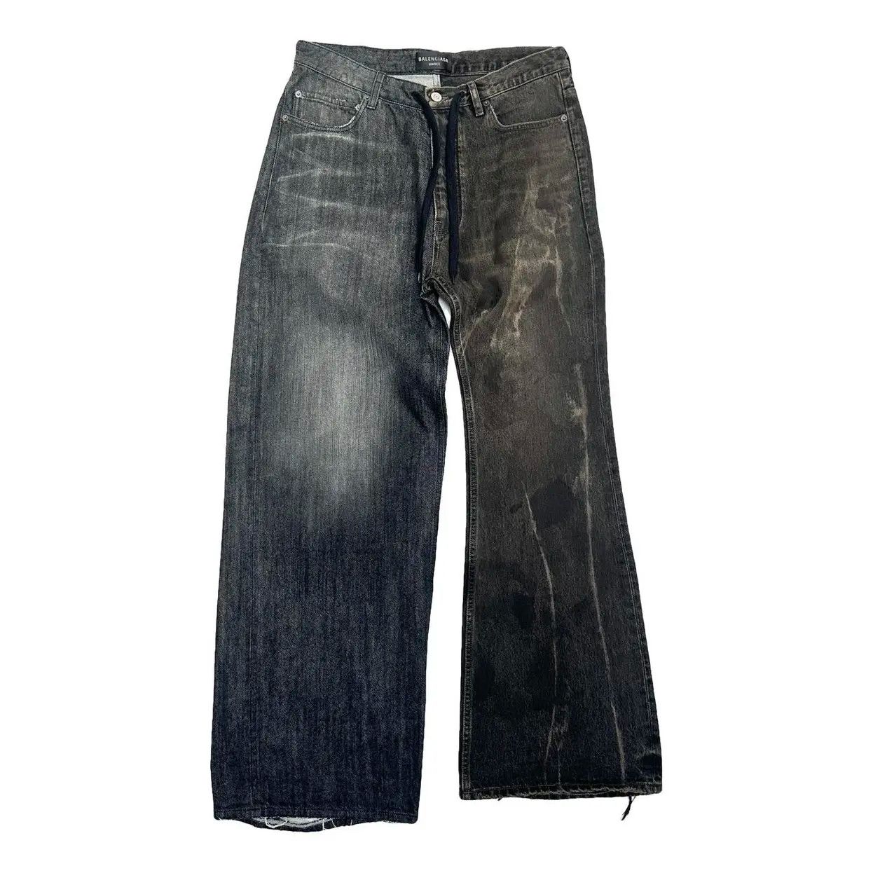 Balenciaga Balenciaga Summer24 50/50 Denim Baggy Flare Pant Size US 30 / EU 46 - 1 Thumbnail