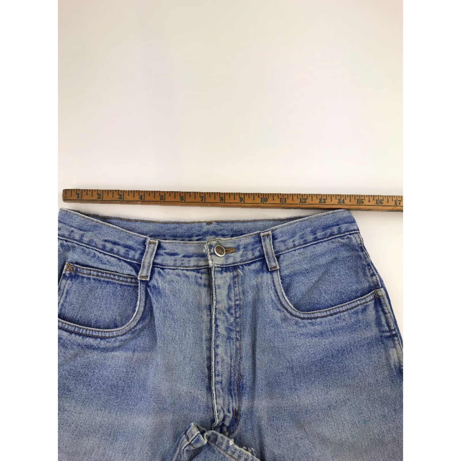 Bill Blass Bill Blass Petites Jeans Womens Blue Hi Rise Mom 100% Cotton Light Wash Size 30" / US 8 / IT 44 - 5 Thumbnail