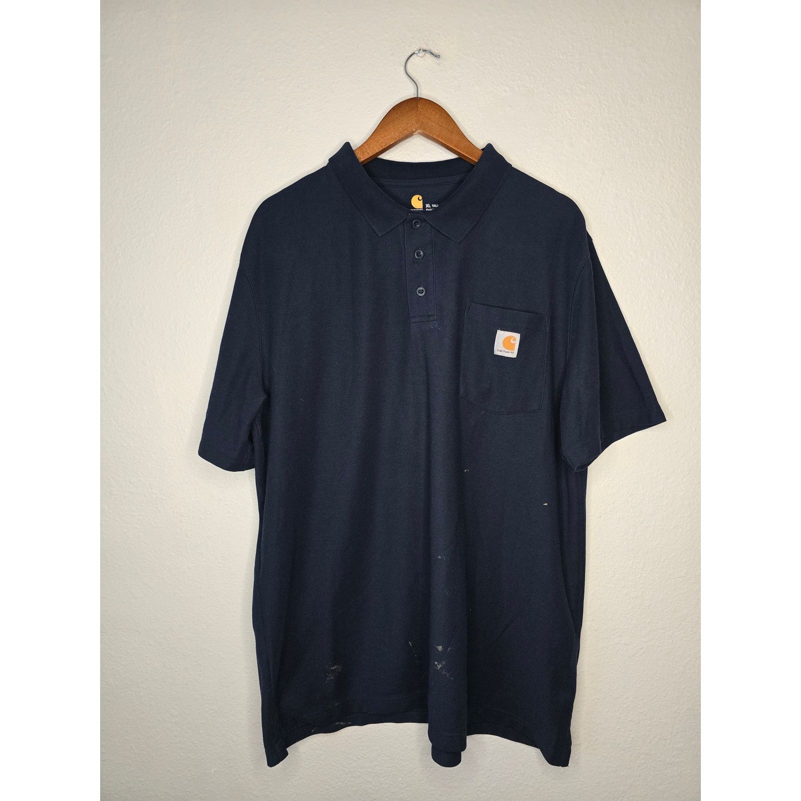 Carhartt Carhartt Polo Mens XL Tall Blue Short Sleeve Workwear Shirt Size US XL / EU 56 / 4 - 1 Thumbnail