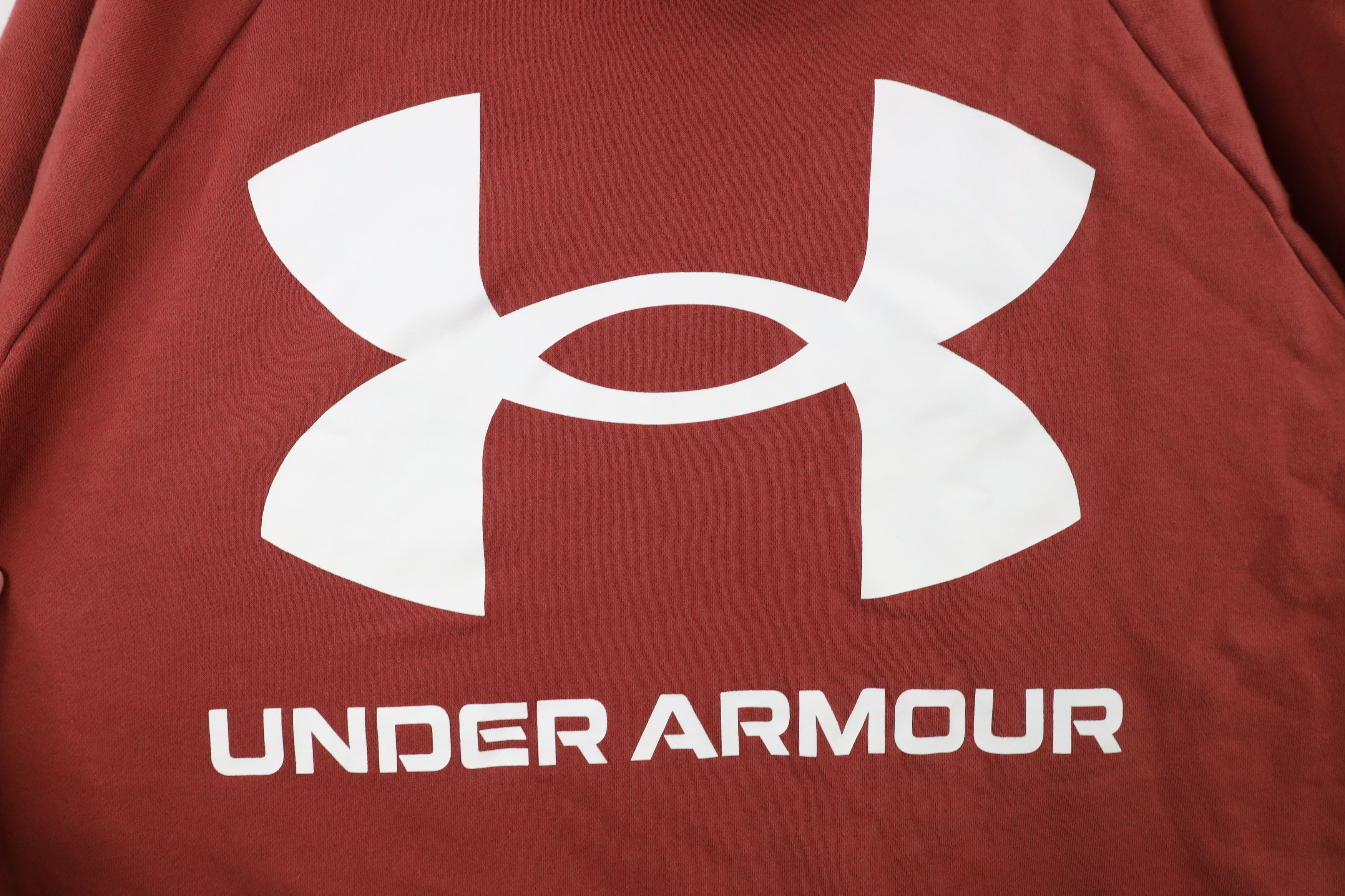 Under Armour × Vintage Under Armour Spell Big Logo ColdGear Hoodie Sweatshirt Red Size US XXL / EU 58 / 5 - 5 Thumbnail