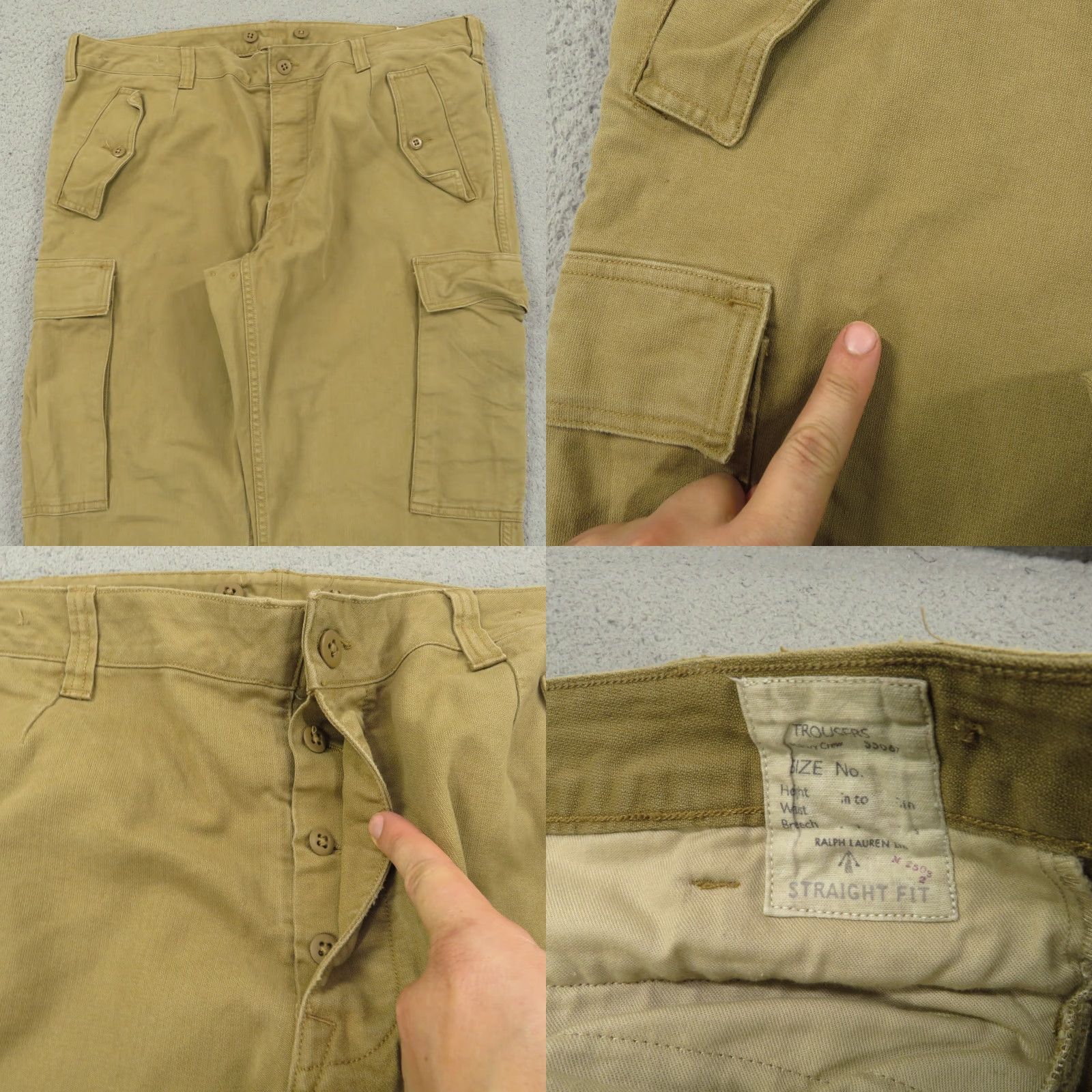 Polo Ralph Lauren Polo Ralph Lauren Pants Mens 40x32 Cargo Straight Military Field Trousers Tabs Size US L / EU 52-54 / 3 - 8 Thumbnail