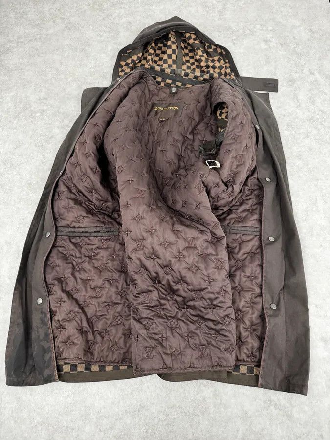 Louis Vuitton 2000s Louis Vuitton Khaki Green Trench Monogrammed HoodedJacket Size US M / EU 48-50 / 2 - 8 Thumbnail