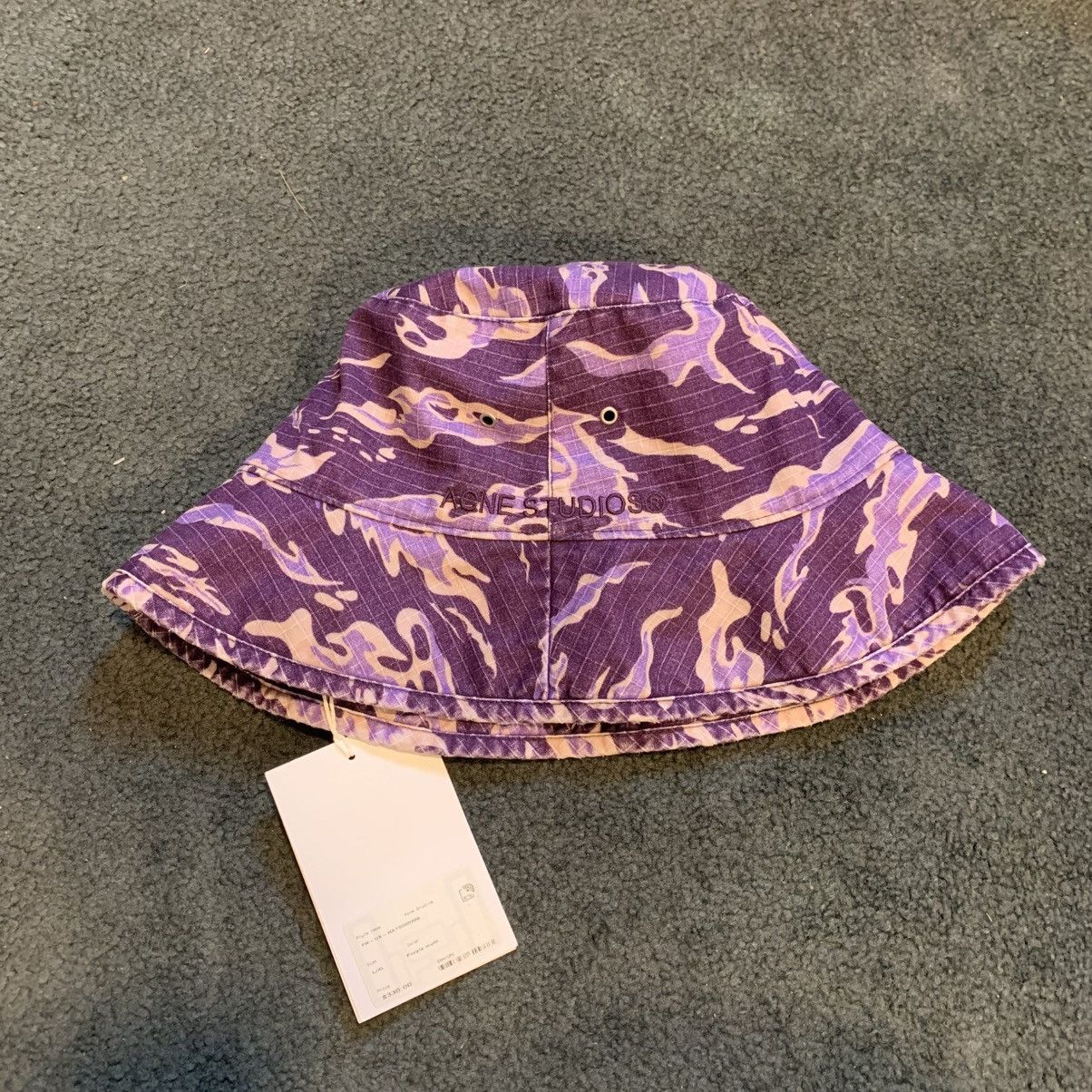 Acne Studios ACNE STUDIOS PURPLE CAMOU BUCKET HAT Size ONE SIZE - 1 Thumbnail