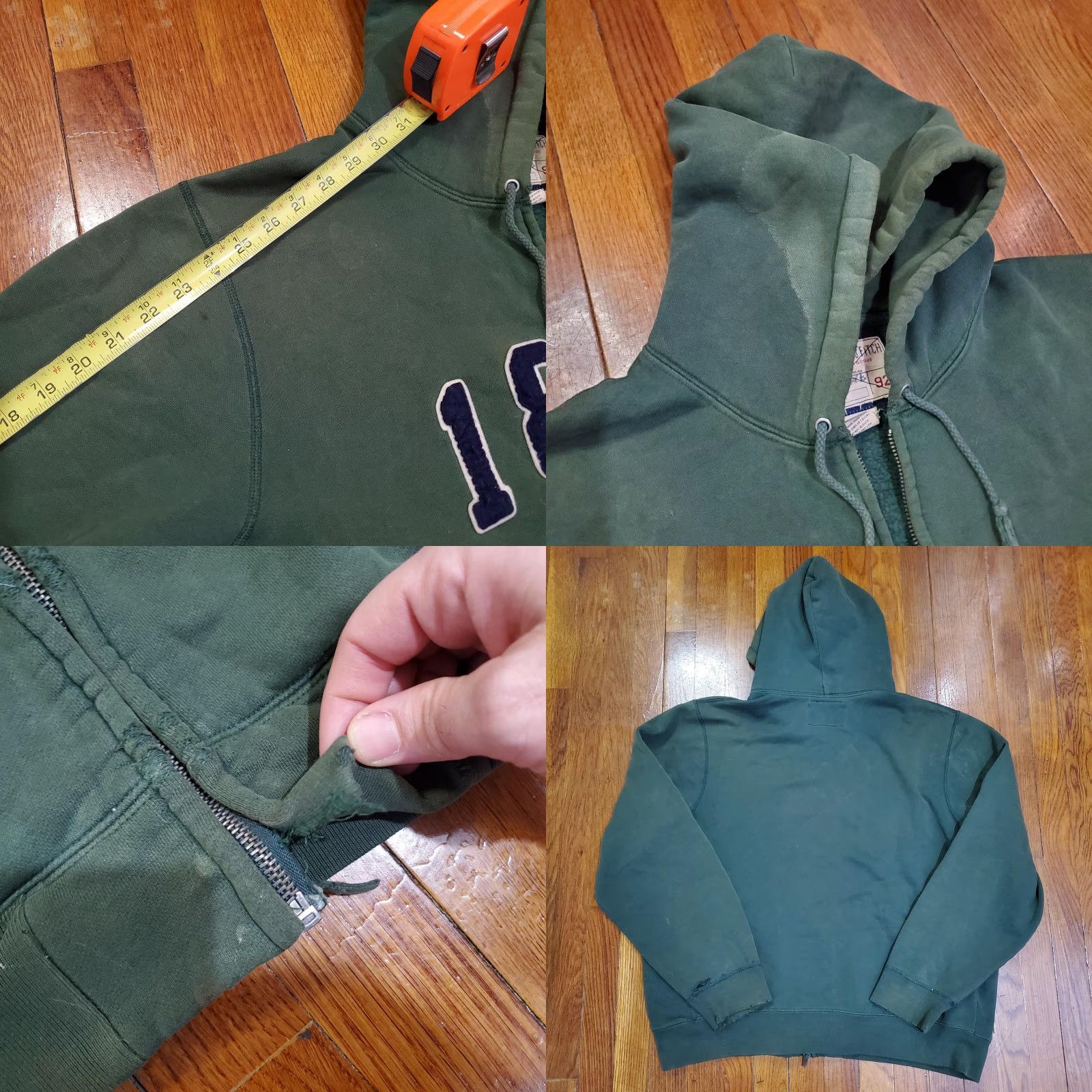 Abercrombie & Fitch VINTAGE Abercrombie & Fitch Hoodie Mens L Green Full Zip Fleece Lined 1892 Graphic Print Size US L / EU 52-54 / 3 - 9 Thumbnail