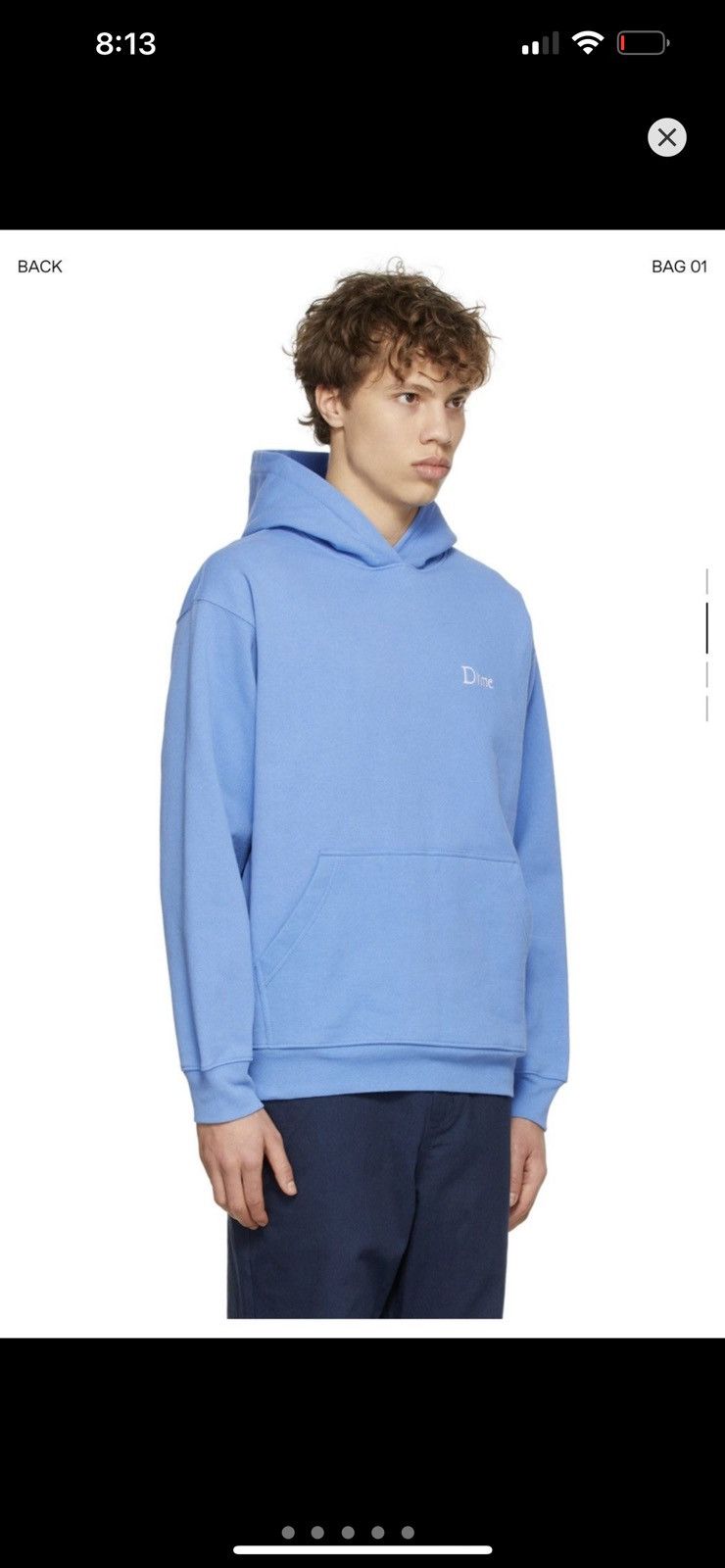 Dime dime blue classic logo sweatshirt Size US XL / EU 56 / 4 - 2 Thumbnail