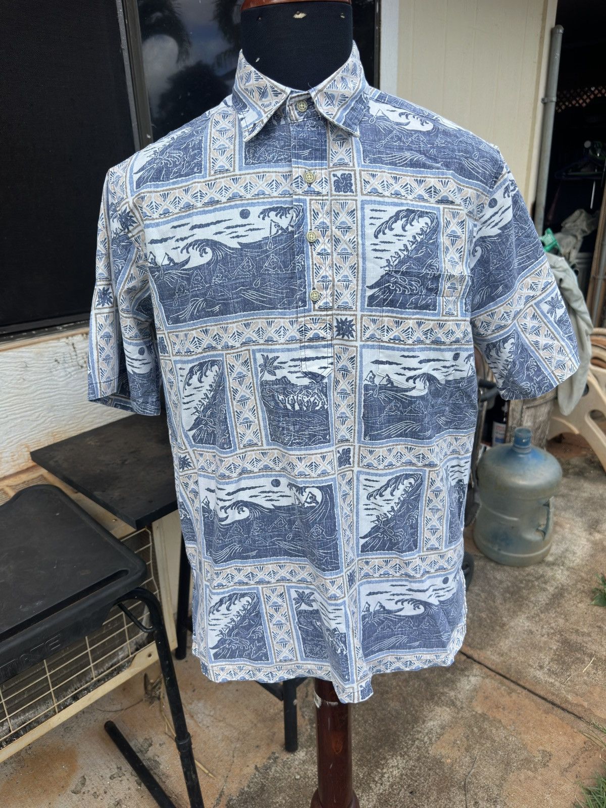 Reyn Spooner PreOwned Reyn Spooner Classic Fit Brown Blue Men's M Size US M / EU 48-50 / 2 - 1 Thumbnail
