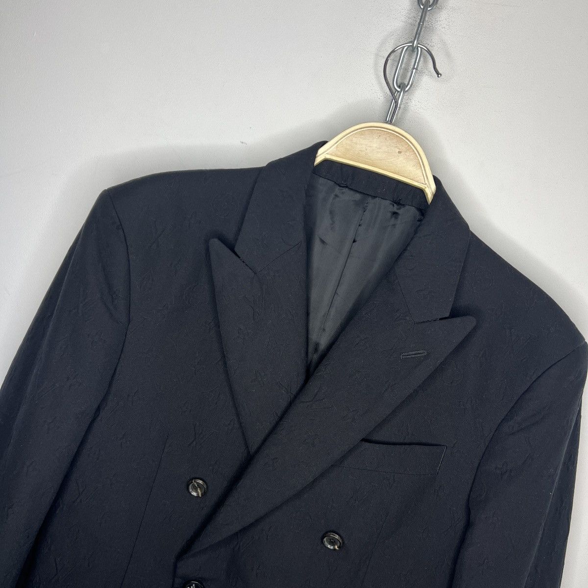Louis Vuitton Louis Vuitton LV black monogram double breasted blazer 48 Size 48R - 5 Thumbnail
