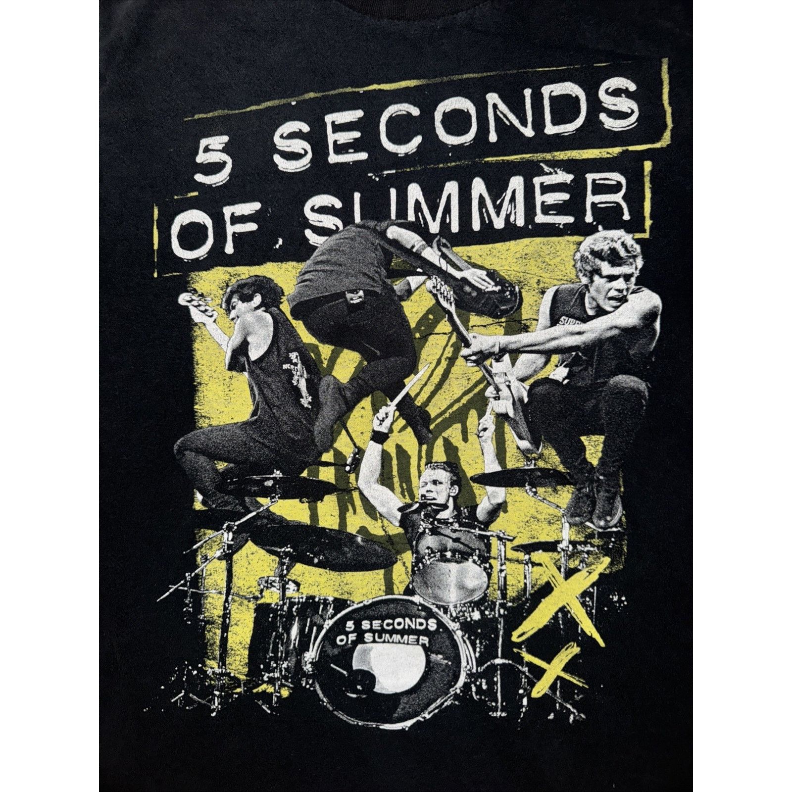 Band Tees × Vintage 5 Seconds of Summer Band Tee Black Graphic T-Shirt S 19x23 Size US S / EU 44-46 / 1 - 2 Thumbnail