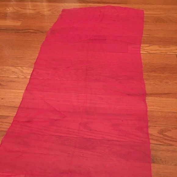 Vintage Vintage Pink Silk long made in Japan Sheer Scarf Size ONE SIZE - 1 Thumbnail