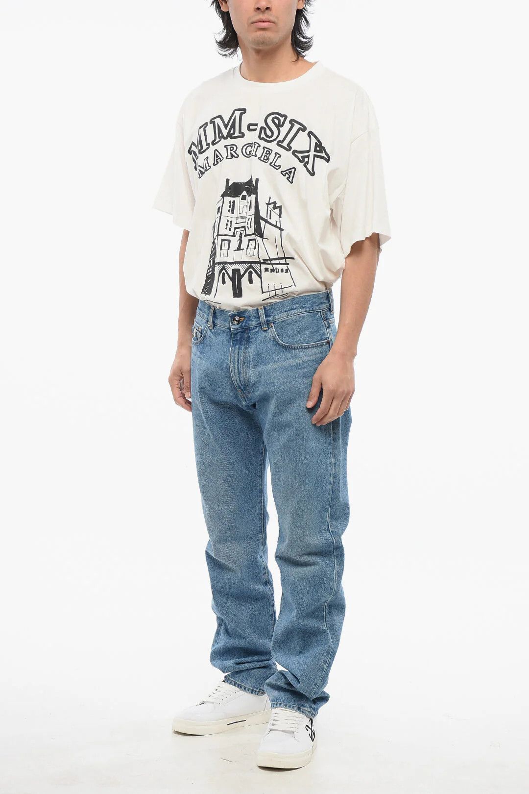 Versace og1mm0426 Slim-Fit Cotton Jeans in Light Blue Size US 31 - 4 Thumbnail