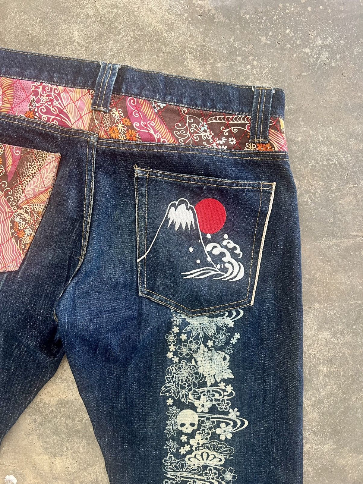 Japanese Brand VINTAGE SKULL JAPANESE TRADITIONAL SELVEDGE KODAMA JEANS Size US 34 / EU 50 - 14 Thumbnail