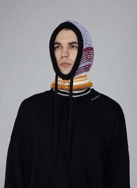 Marni o1w1db11024 Size: OS / Stripes Ribbed Balaclava Size ONE SIZE - 2 Thumbnail