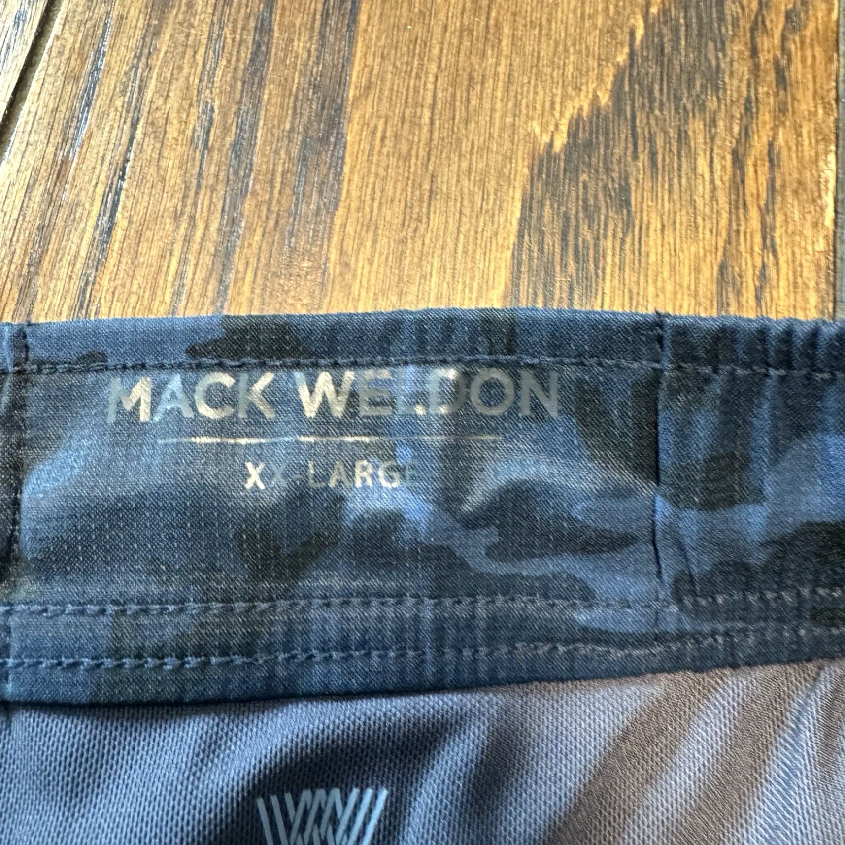 Vintage Mack Weldon Men's Size Medium 6" Camo Shorts Athletic Drawstring Blue Black Jersey Lightweight Pockets Size US 39 - 5 Thumbnail
