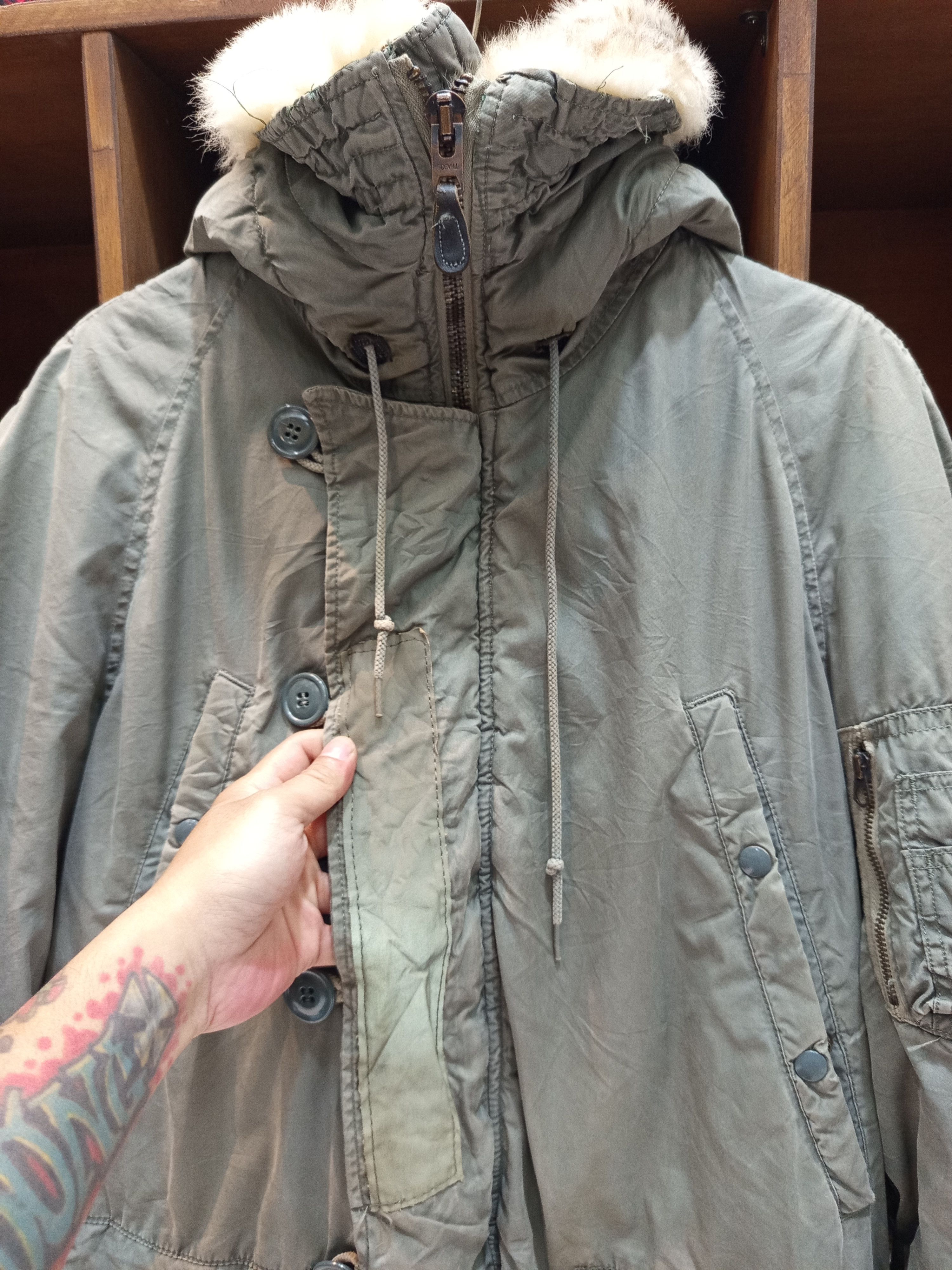 Vintage 1960s US Air Force USAF Tag Officer Vietnam War Era Parka Size US L / EU 52-54 / 3 - 6 Thumbnail