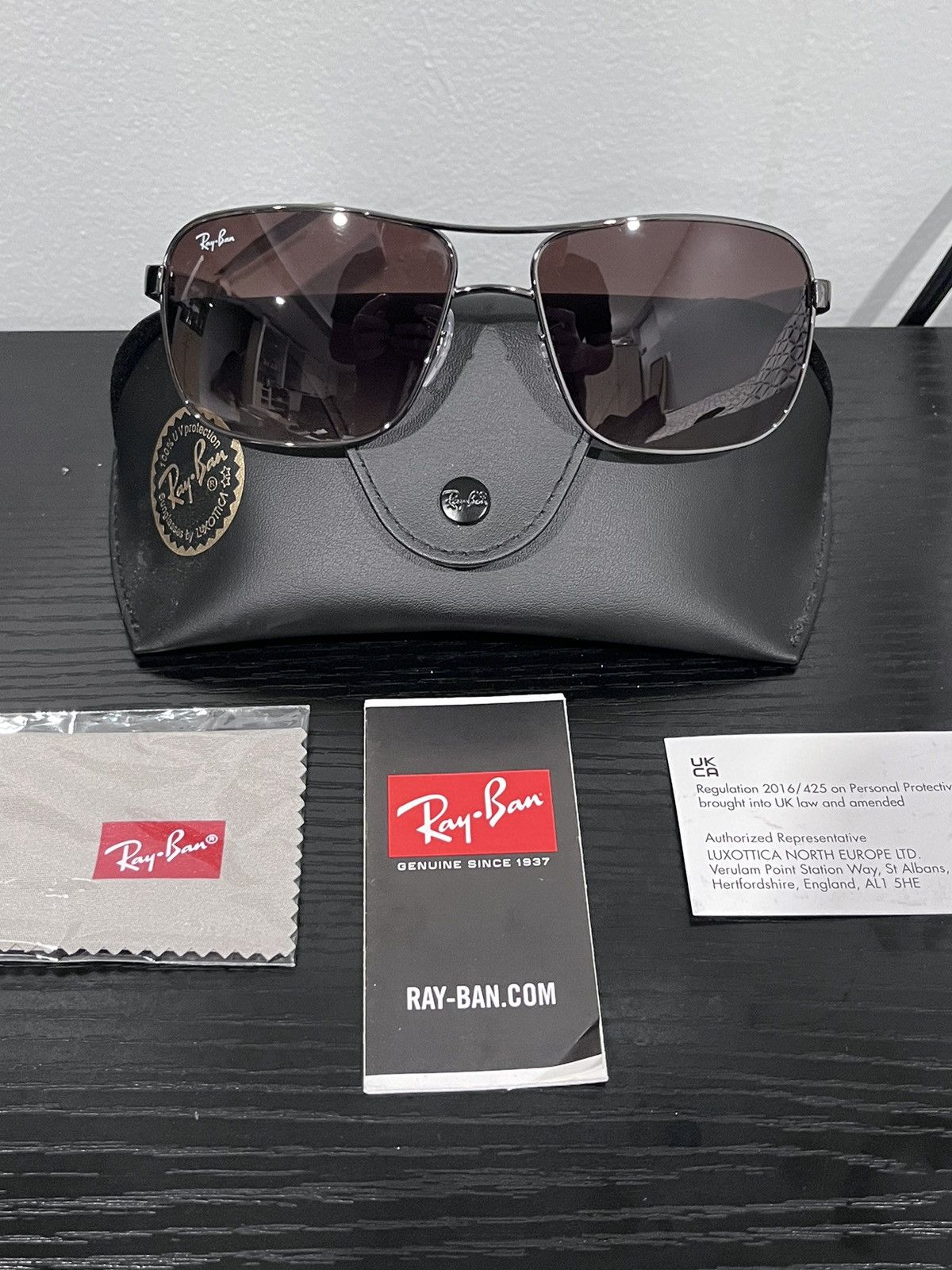 RayBan Ray Ban Gunmetans RB3516 59 GRAD Size ONE SIZE - 1 Thumbnail