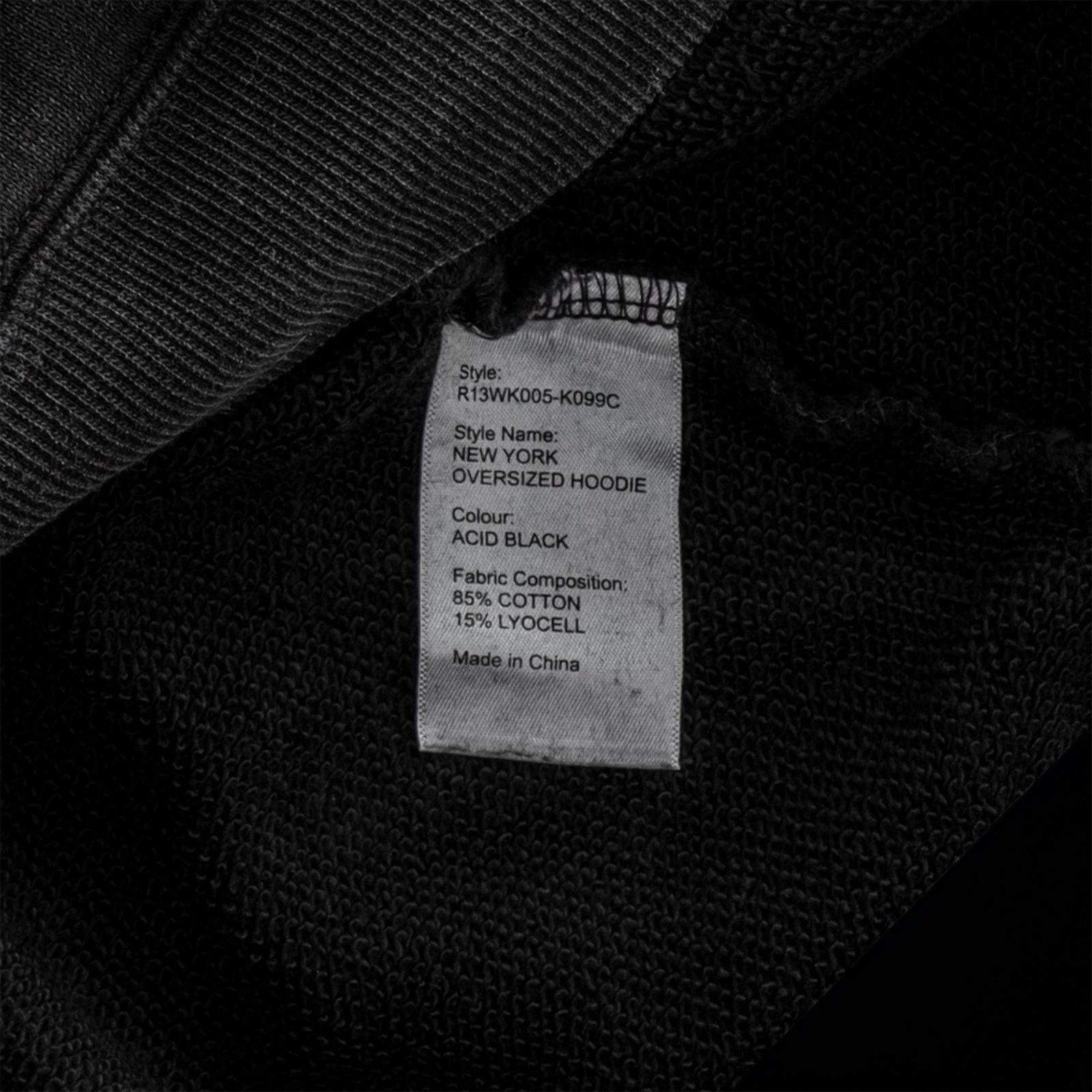 R13 R13 Sweatshirt Hoodie Capuche New York Acid Black Women's XS Size XS / US 0-2 / IT 36-38 - 10 Thumbnail
