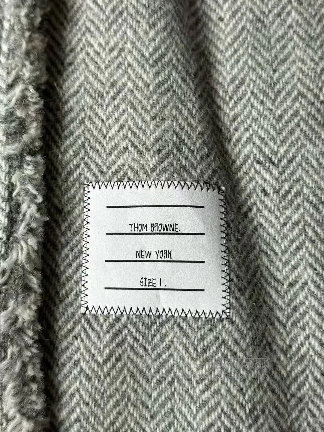 Thom Browne Thom Browne Grey Raw Hem Wool Shirt Jacket| Size XS / US 0-2 / IT 36-38 - 5 Thumbnail