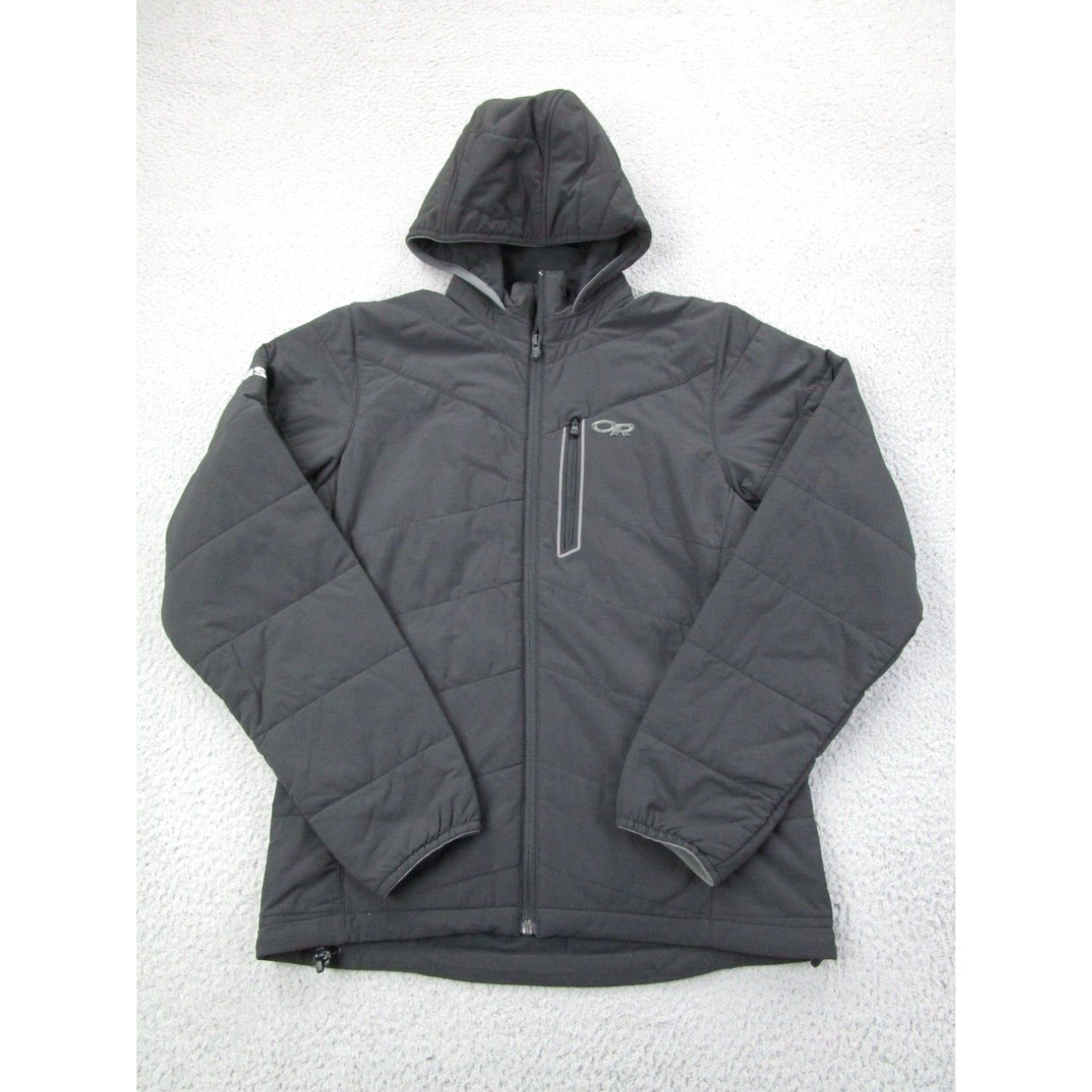 image of Outdoor Research Jacket Mens S Black Ferrosi Hoodie Hooded Coat Full Zip Small in White