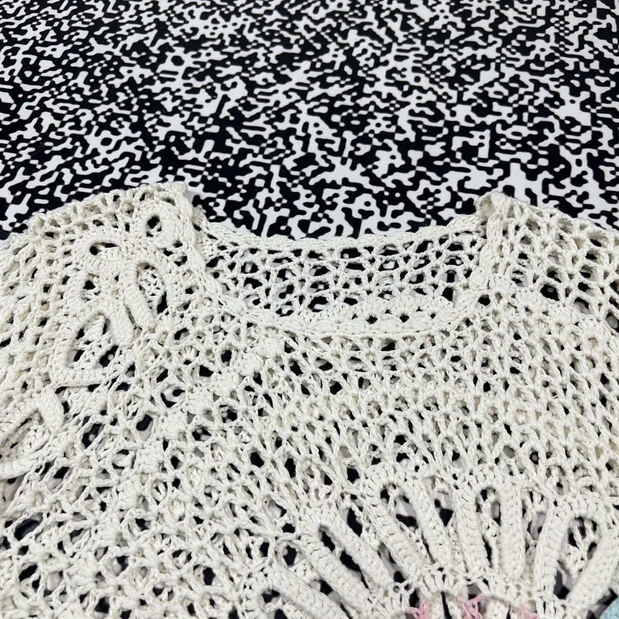 Vintage Vintage Y2K Mesh Knitted Sweater Japanese Flower Style Size M / US 6-8 / IT 42-44 - 11 Thumbnail