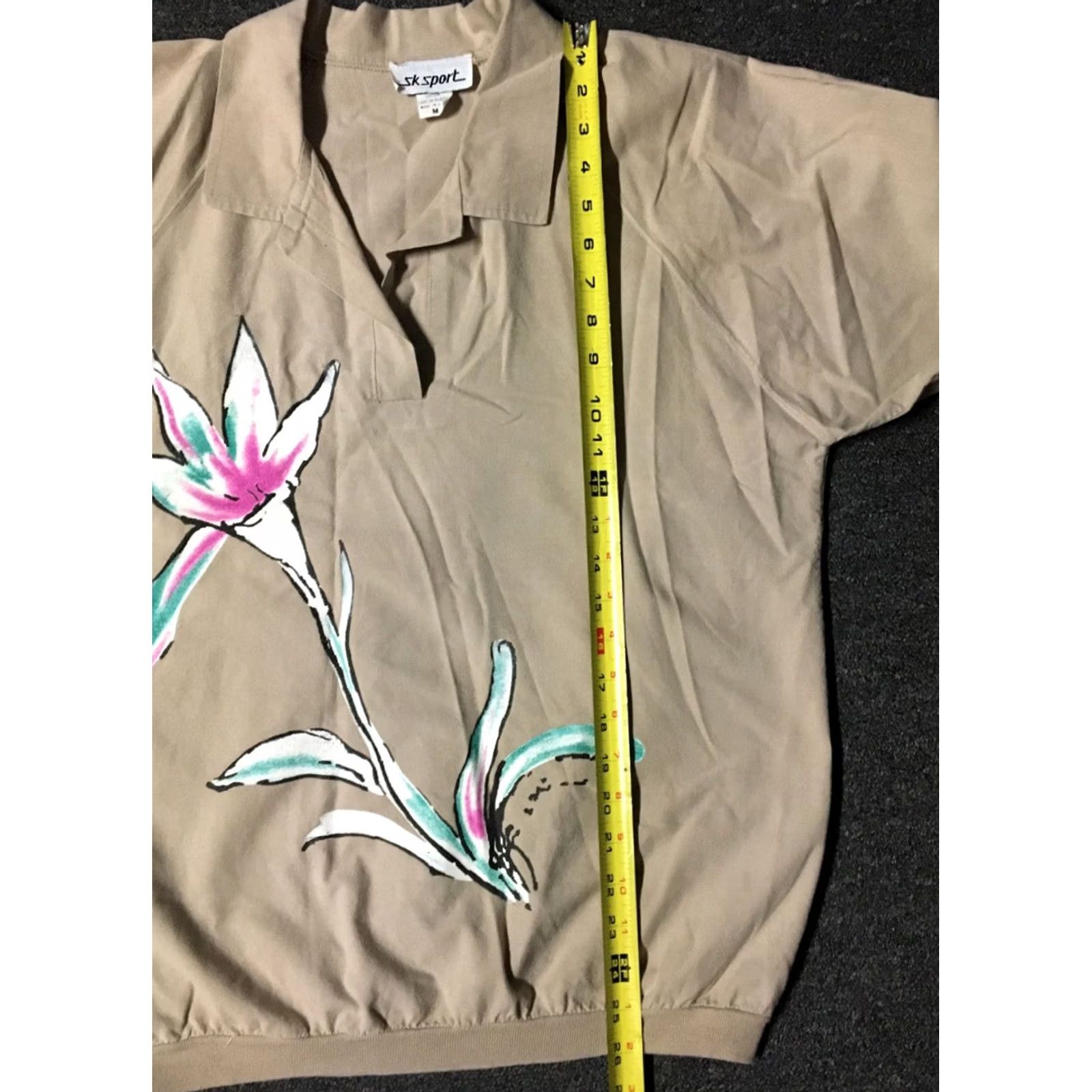 Vintage VINTAGE SK Sport Blouse Shirt M Beige 80s 90s Floral Desert Aztec USA Hip Hop Grunge Western Retro Womens Size M / US 6-8 / IT 42-44 - 7 Thumbnail
