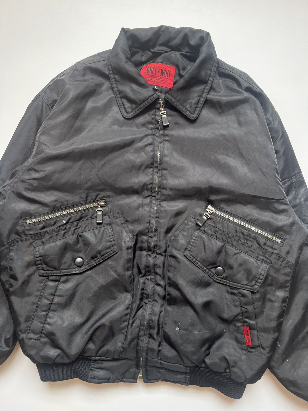 Japanese Brand Lonely Wolf Japanese Bomber Jacket Size US L / EU 52-54 / 3 - 3 Thumbnail