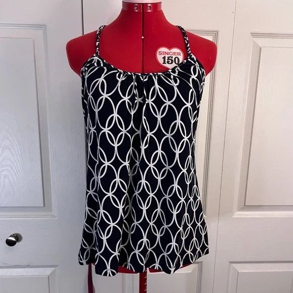 Other Tart Black & White Circle Print Tank Top L Size L / US 10 / IT 46 - 1 Thumbnail