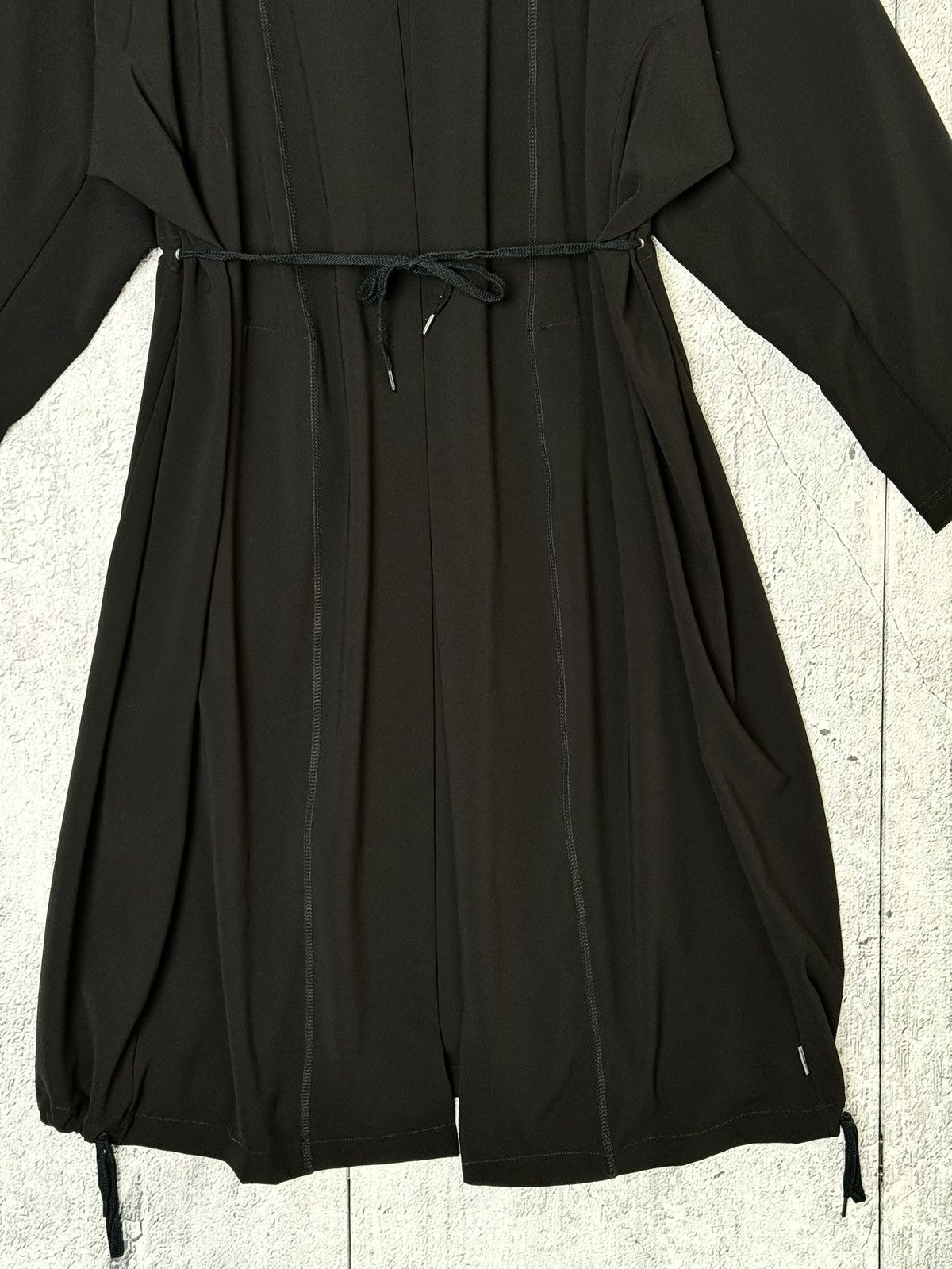 OSKA OSKA Black Lagenlook Duster Robe Open Front Cardigan Coat Size L / US 10 / IT 46 - 5 Thumbnail